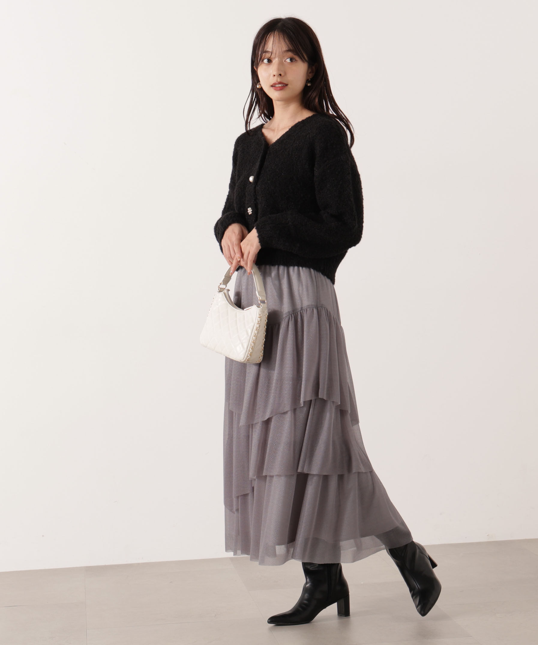 PROPORTION BODY DRESSING「《EDIT COLOGNE》エアリーティアードスカート 25AW」|スカート|