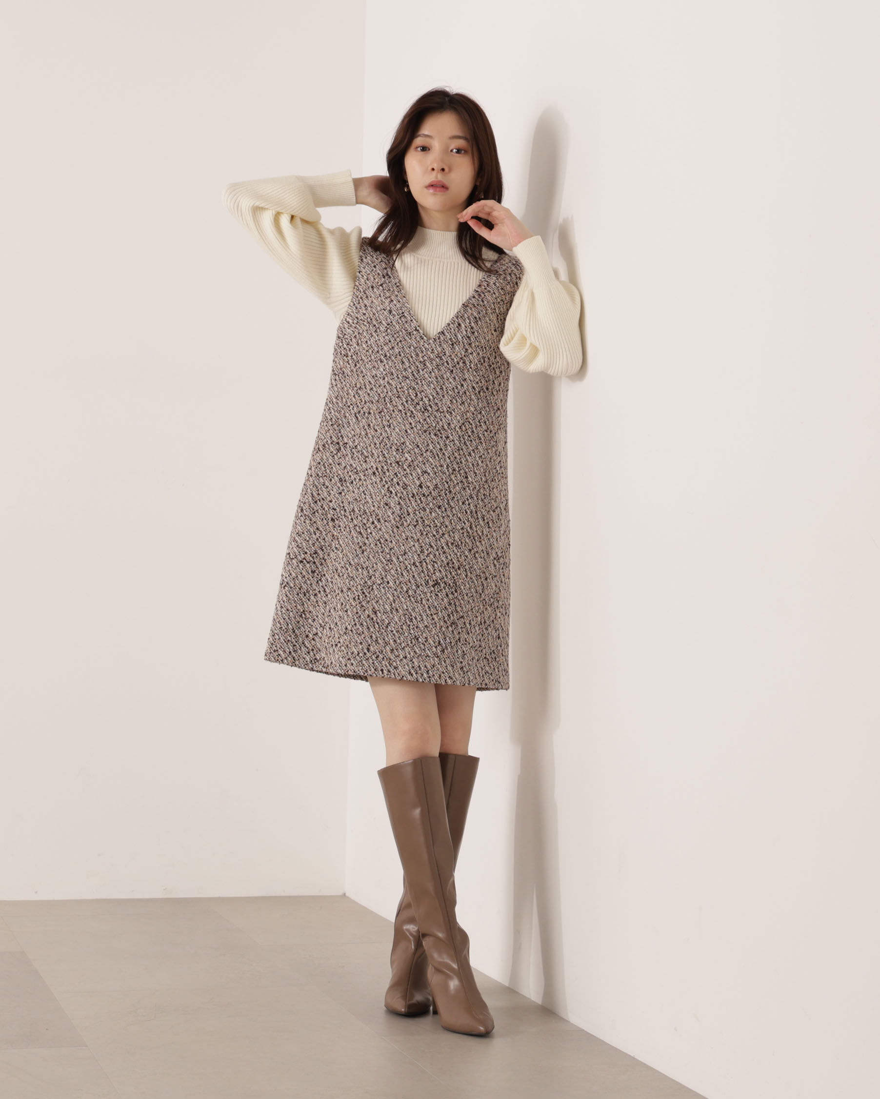 PROPORTION BODY DRESSING「ツイードミニジャンスカ 25AW」|ワンピース|
