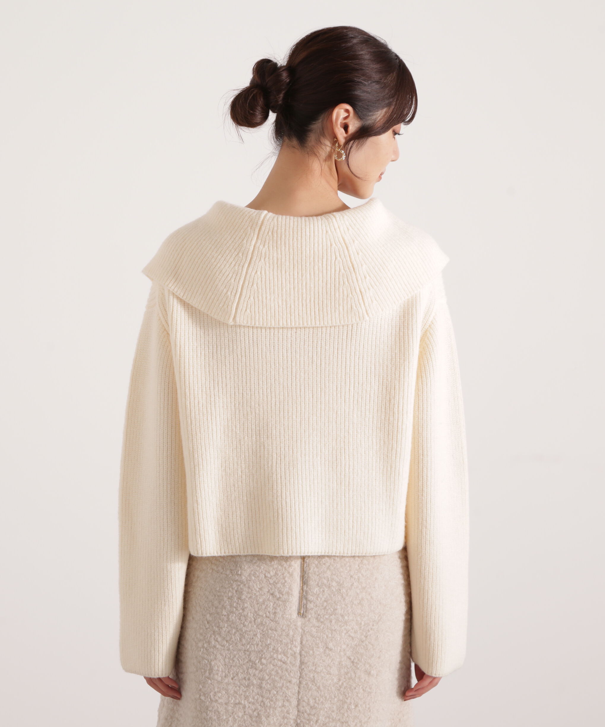 PROPORTION BODY DRESSING「ビッグカラー畔ニット 25AW」|ニット・セーター|