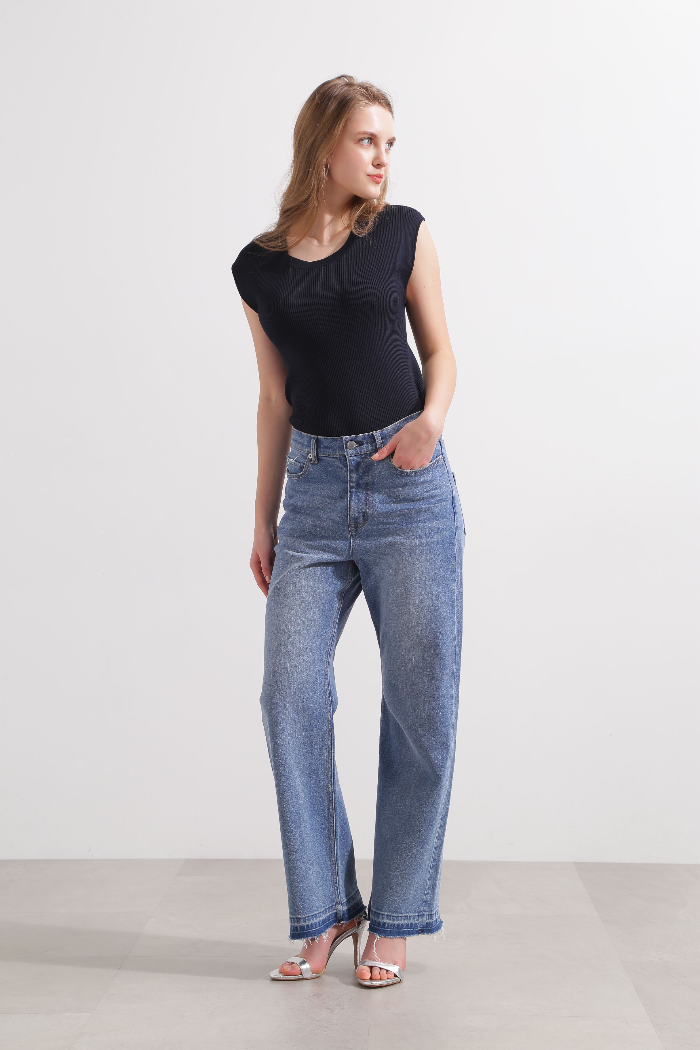  「セミワイドデニムパンツ」|その他|