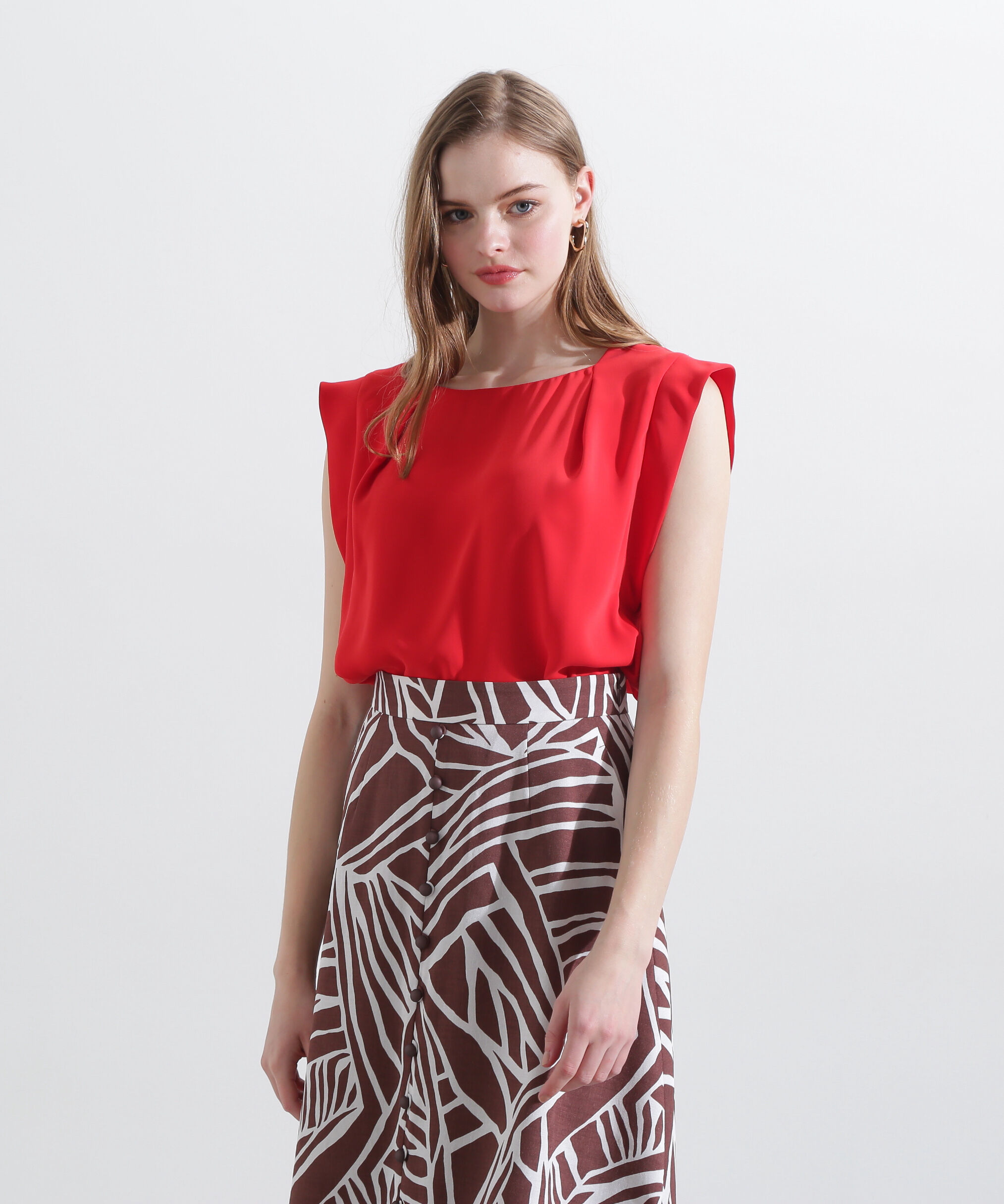  「◆カフスフレンチスリーブブラウス」|シャツ・ブラウス|