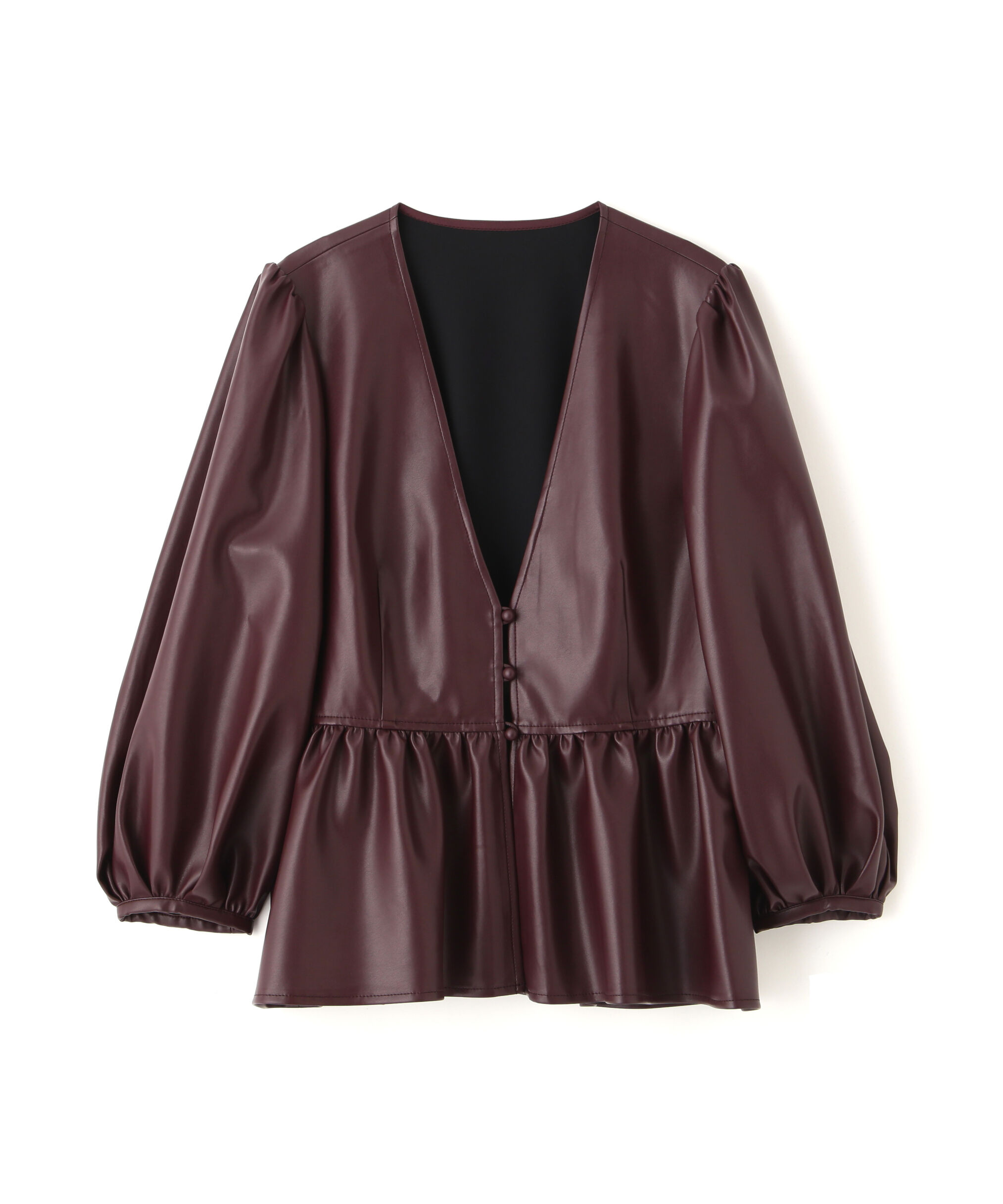  「◆フォーレザーペプラムブラウス」|シャツ・ブラウス|