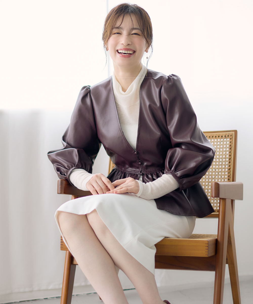  「◆フォーレザーペプラムブラウス」|シャツ・ブラウス|