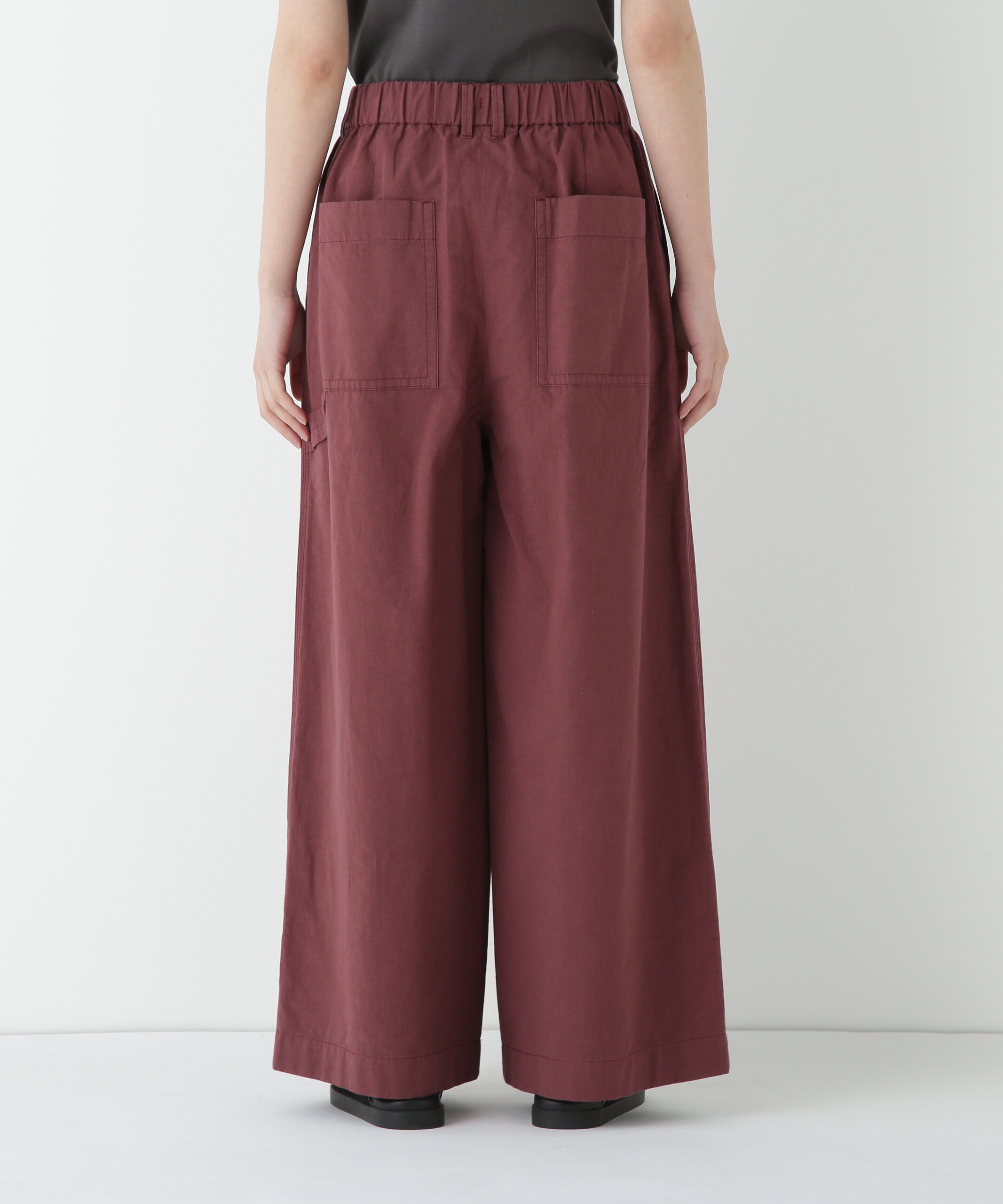  「◆コットンリネンウェザー近江晒シェフパンツ」|その他|