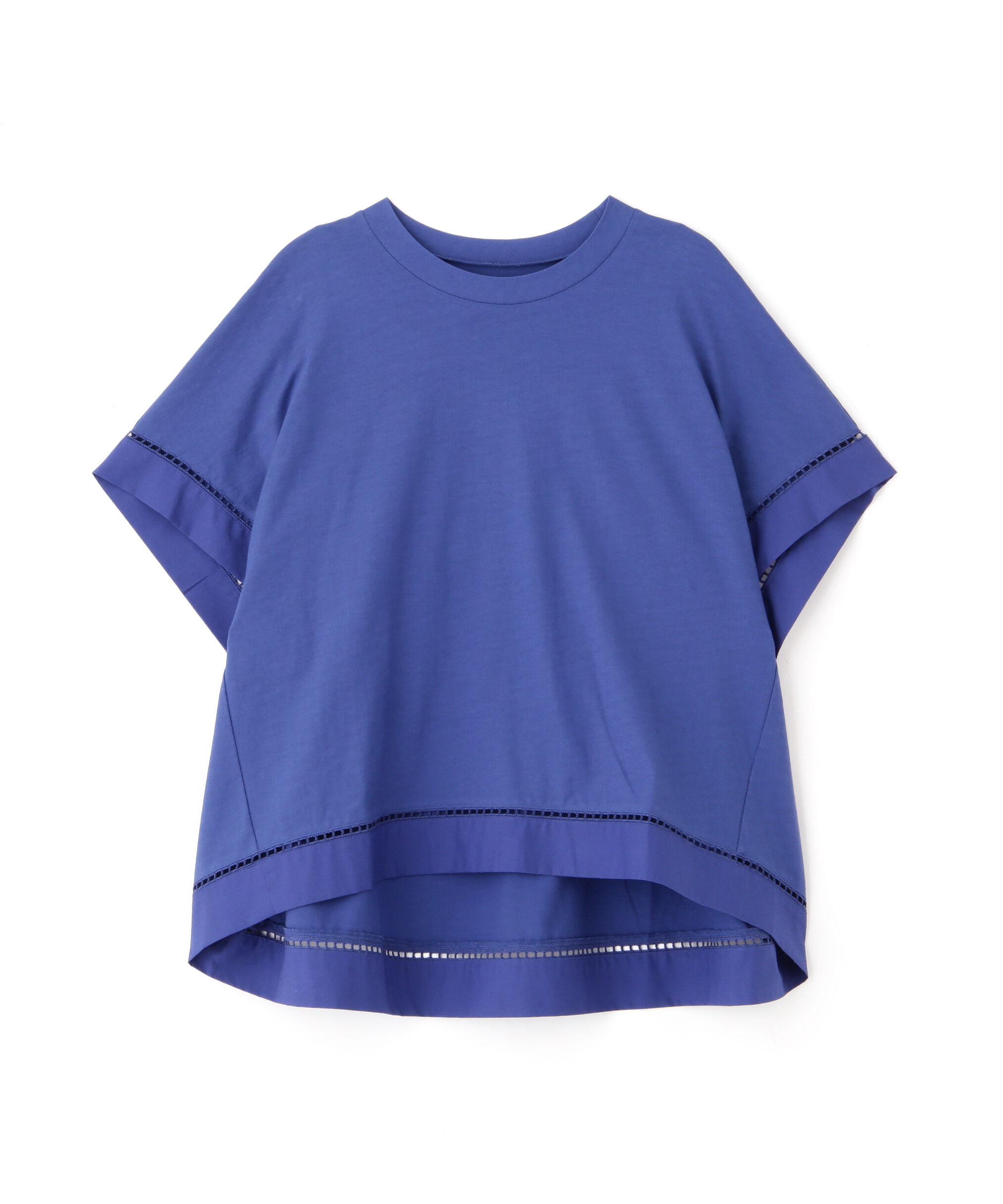  「◆布帛ドッキング半袖プルオーバー」|Tシャツ・カットソー|