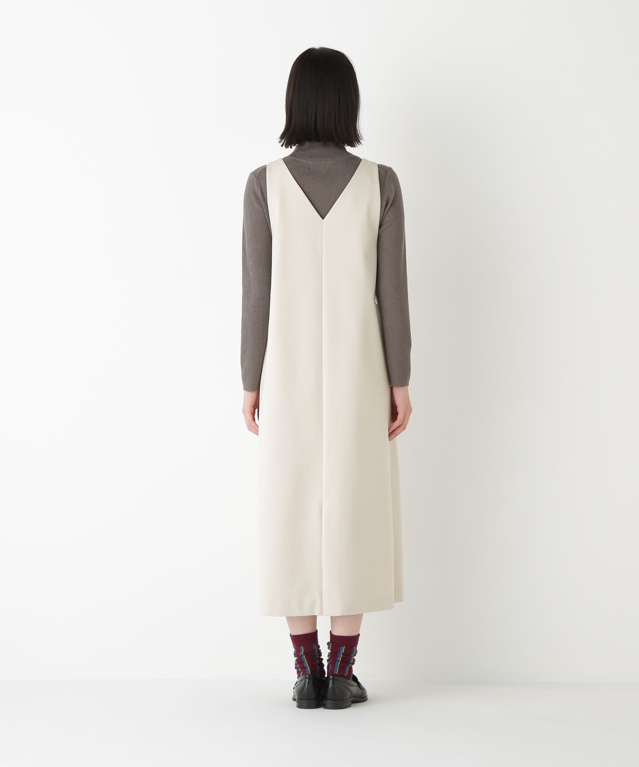  「◆ストレッチポンチＶネックジャンパースカート」|ワンピース|