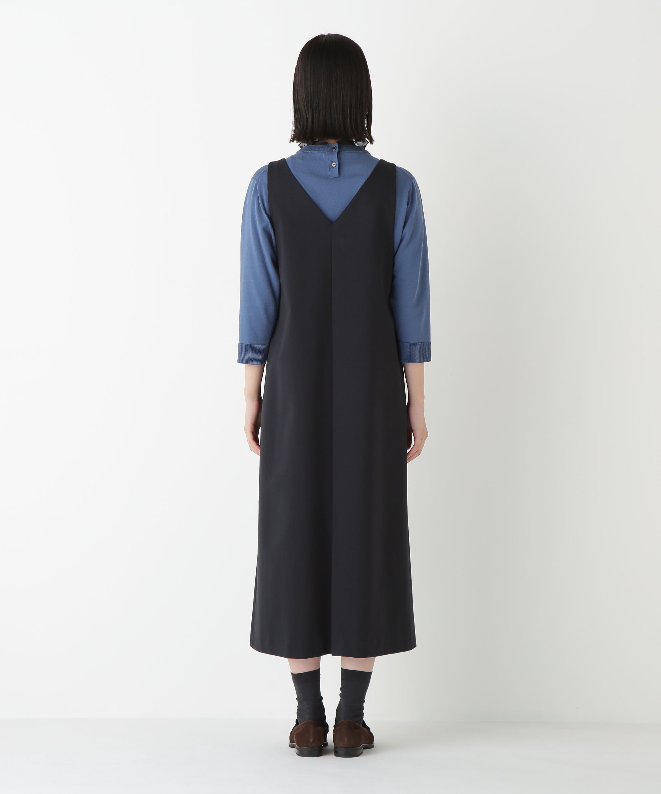  「◆ストレッチポンチＶネックジャンパースカート」|ワンピース|