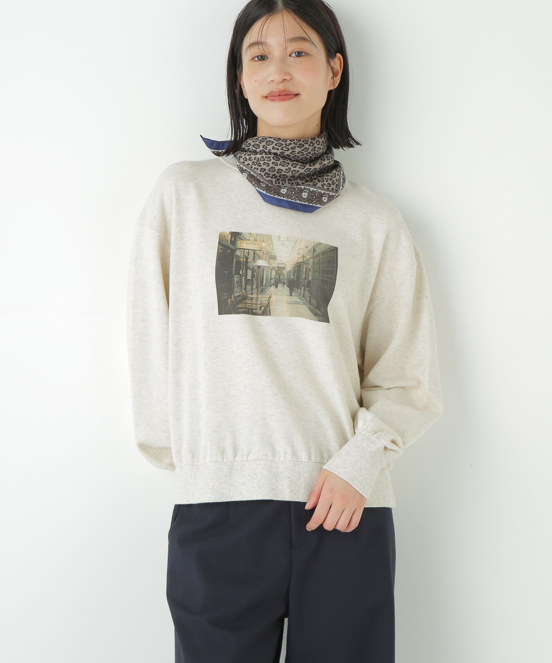  「◆フォトプリントトレーナー」|Tシャツ・カットソー|エクリュ1