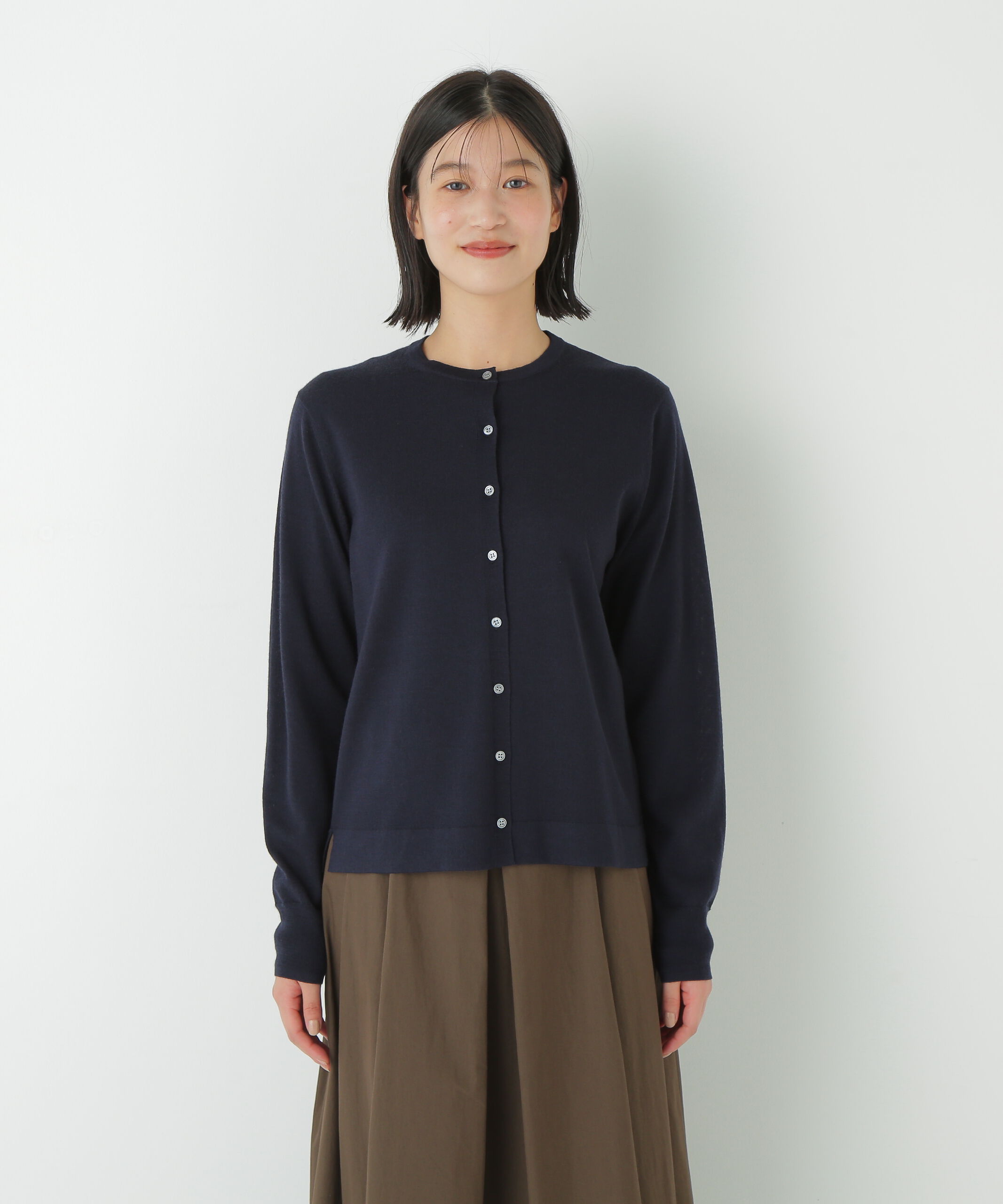  「◆ハイツイストウールクルーネックカーディガン」|ニット・セーター|