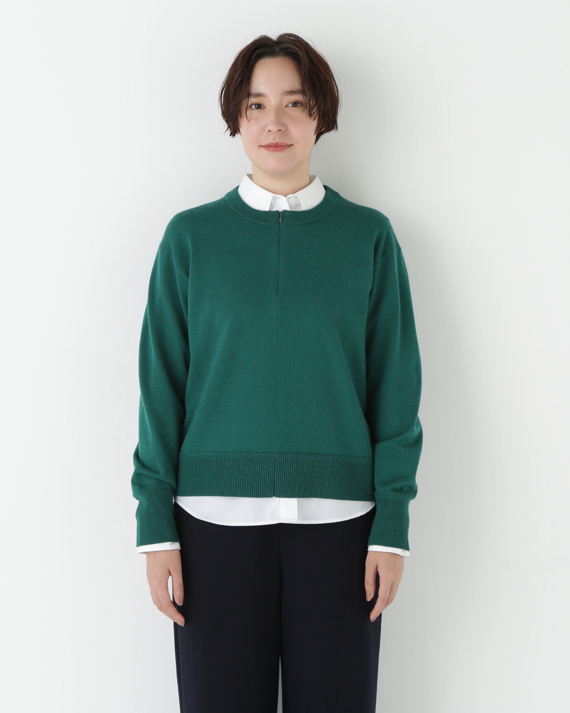  「◆ハイゲージプレーティングスキッパー風プルオーバー」|ニット・セーター|