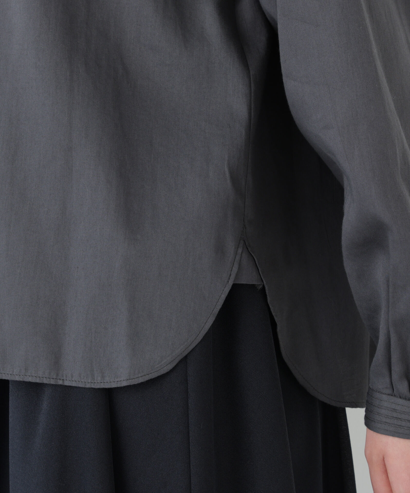  「◆ピンタックバンドカラーブラウス」|シャツ・ブラウス|