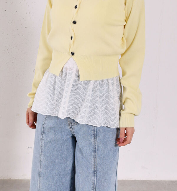 archives「カップ付きレースペプラムキャミソール」|キャミソール|OFF WHITE