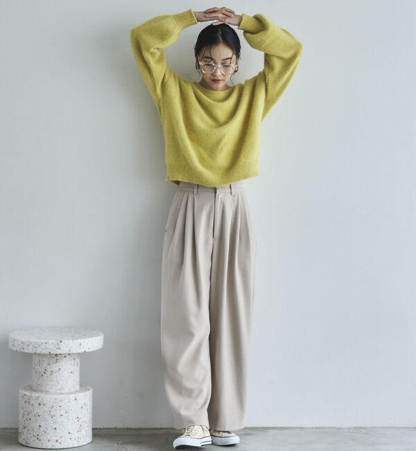 Doux archives「【ラクーンＭＩＸ】ファーニットボートネックプルオーバー」|ニット・セーター|