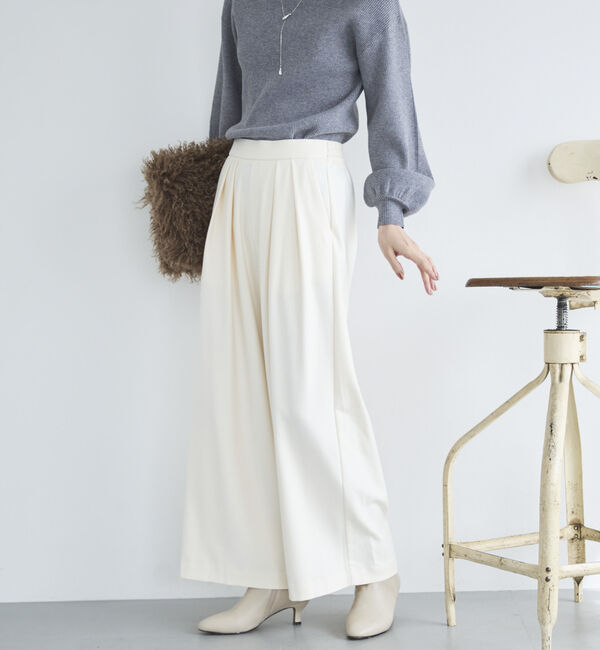 Doux archives「両面起毛タックワイドパンツ」|チノ|