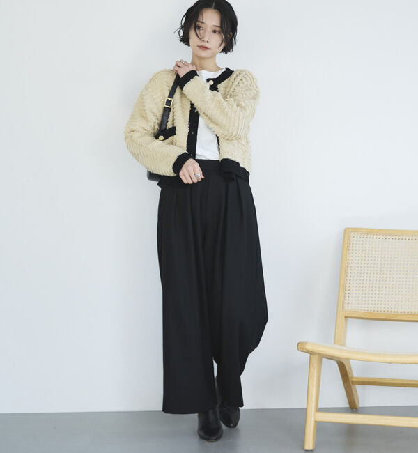 Doux archives「両面起毛タックワイドパンツ」|チノ|