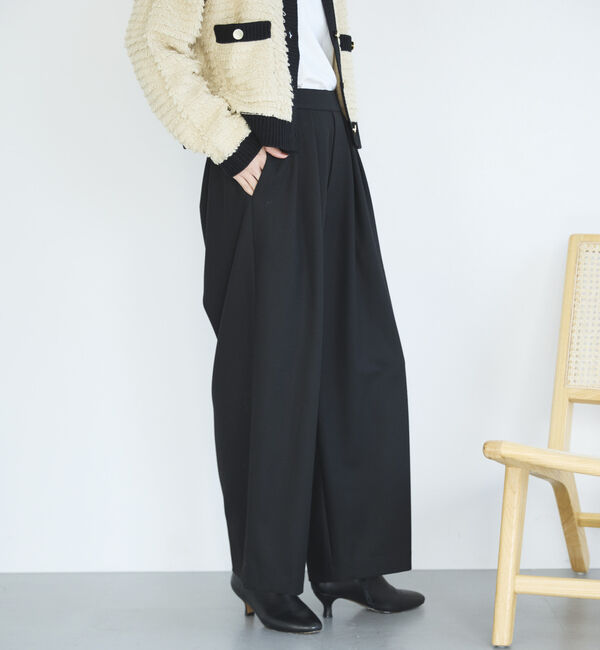 Doux archives「両面起毛タックワイドパンツ」|チノ|