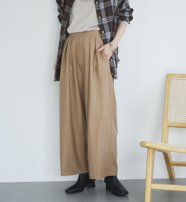 Doux archives「両面起毛タックワイドパンツ」|チノ|
