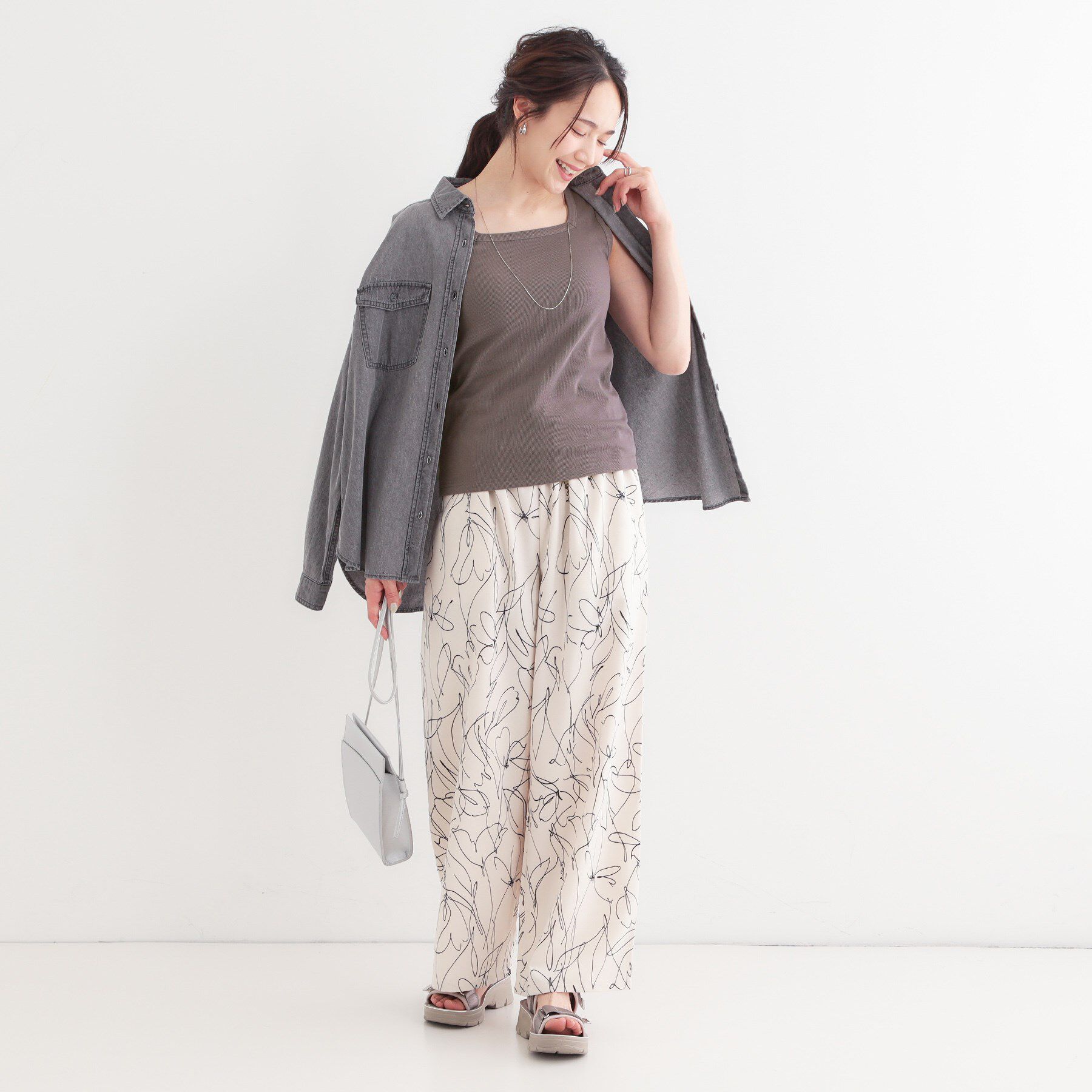 SHOO･LA･RUE「【S-LL】2WAYネック リブタンクトップ」|キャミソール|