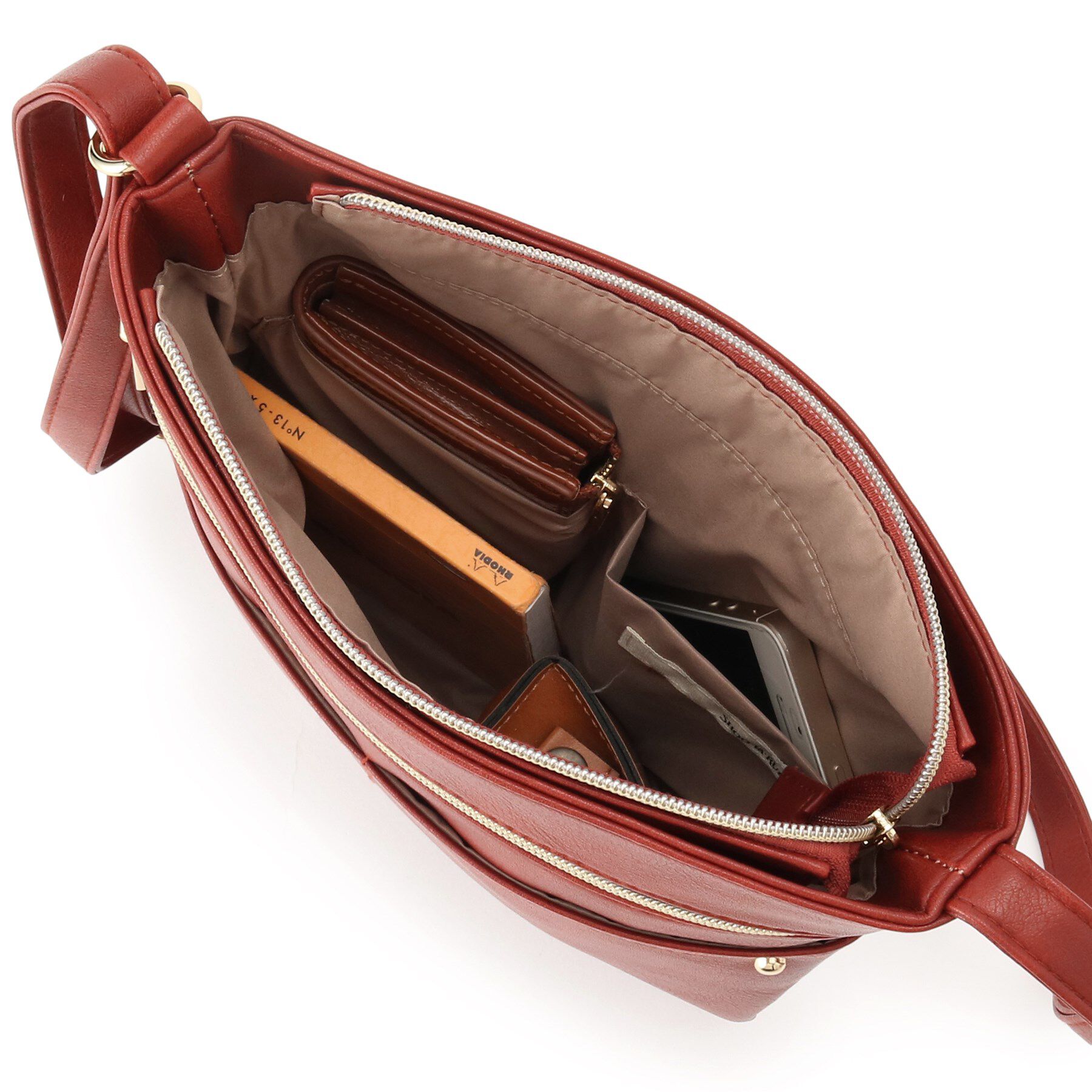 SHOO･LA･RUE「スマートながらしっかり入る アオリポケットが魅力のショルダーバッグ」|ショルダー・メッセンジャー|