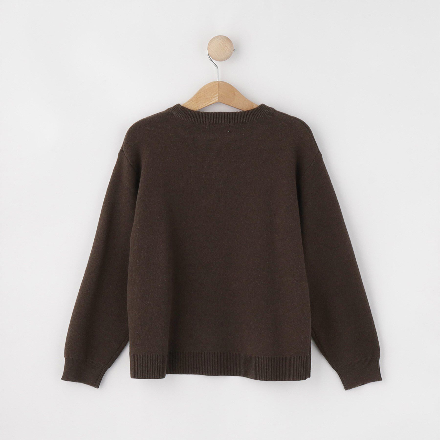 SHOO･LA･RUE「【100-150cm/リンク可/洗濯機可】ウェットライク刺繍ロゴニット」|ニット・セーター|