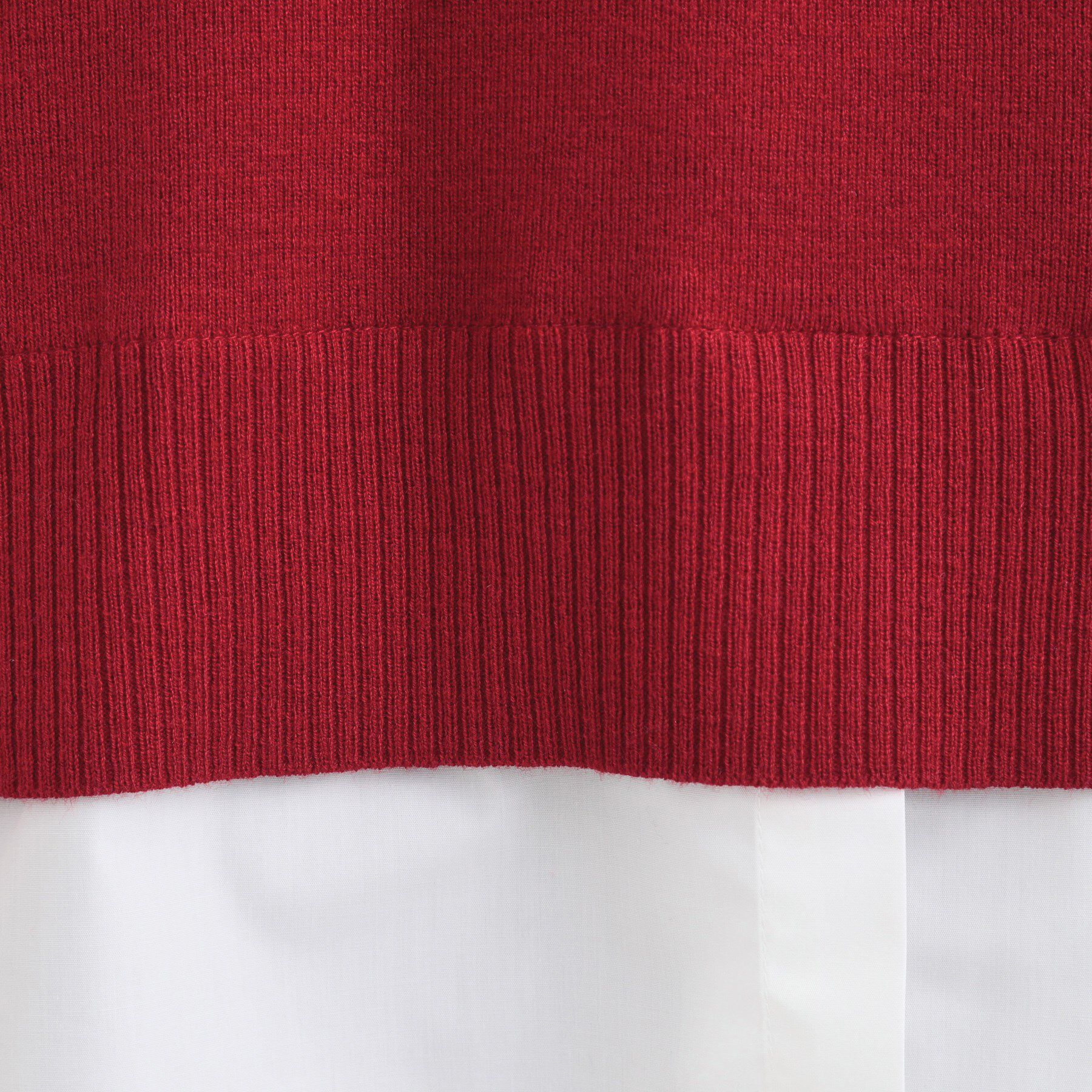 SHOO･LA･RUE「【洗濯機可/毛玉になりにくい】一枚で簡単こなれ見え 裾フェイクレイヤード風ニット」|ニット・セーター|