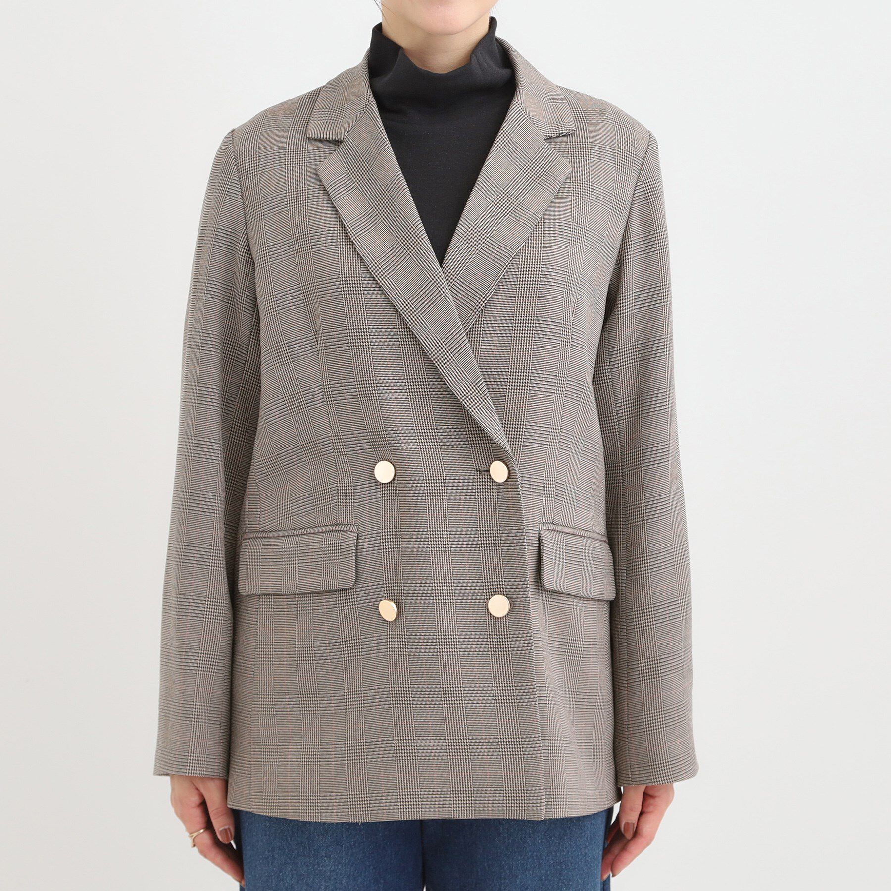 SHOO･LA･RUE「【洗える/S-LL/セットアップ可】カジュアルからきれいめまで ダブルジャケット」|テーラードジャケット|