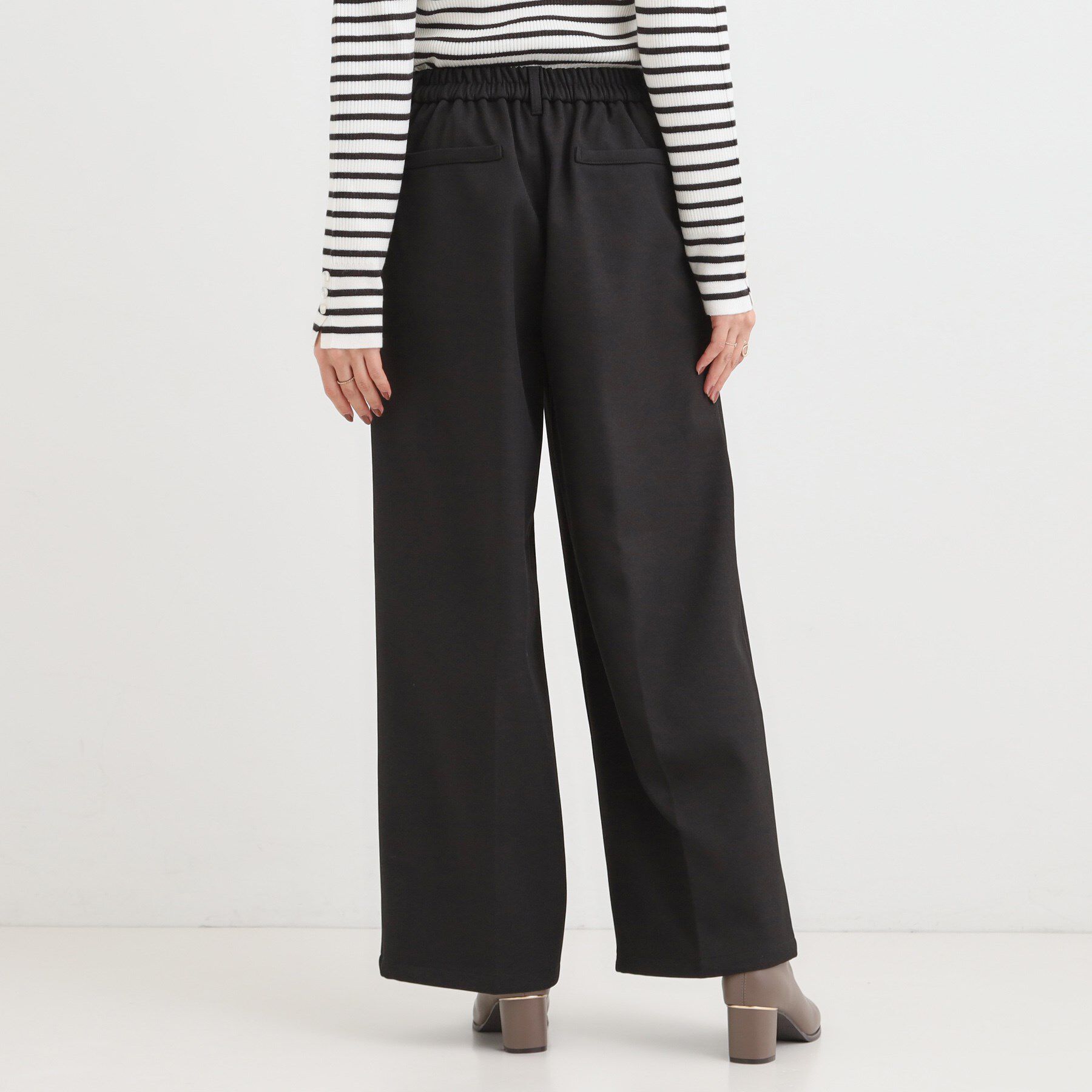 SHOO･LA･RUE「【着丈選べる】ウールフィールあったか裏起毛ワイドパンツ」|その他|