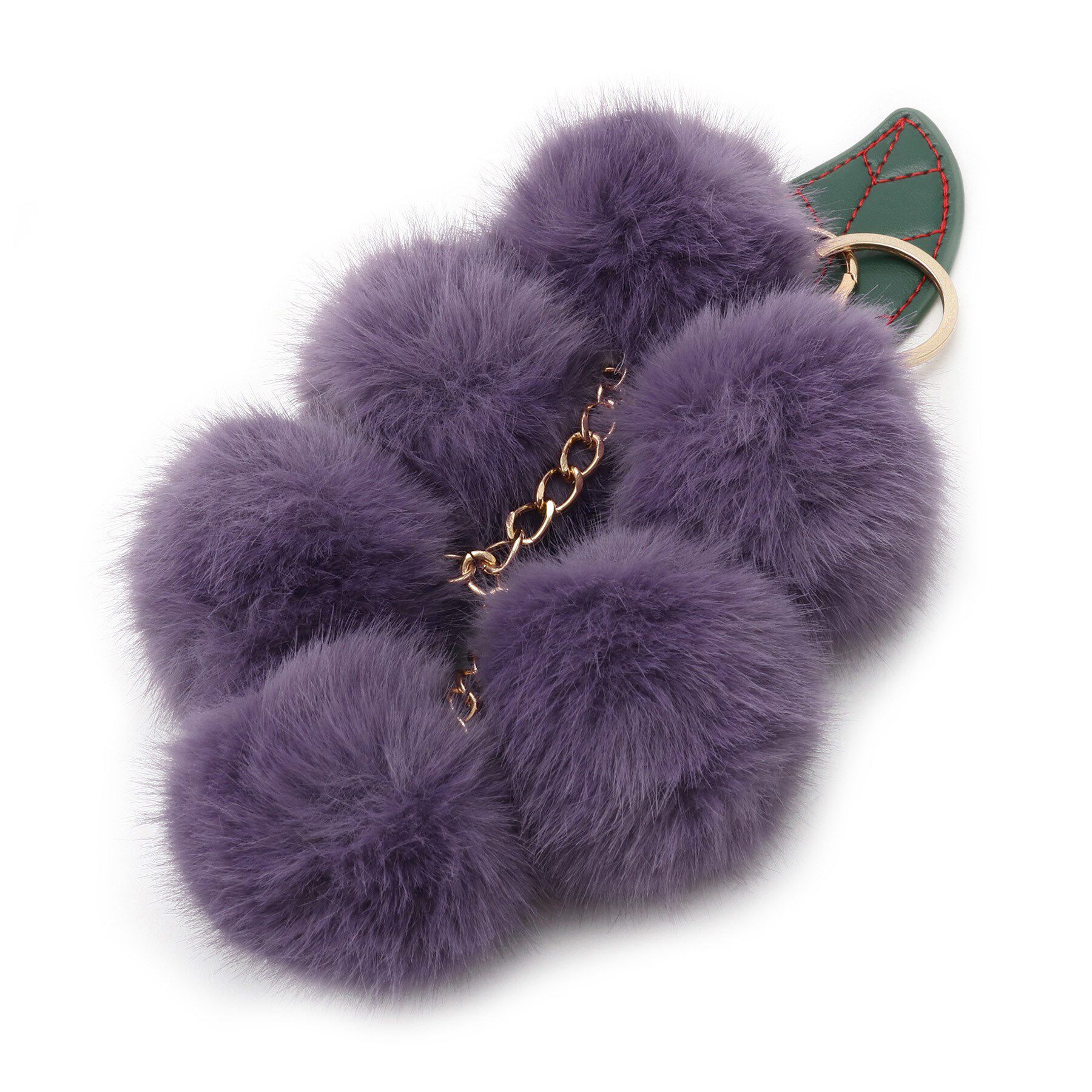 SHOO･LA･RUE「フェイクファーブドウチャーム」|キーケース|