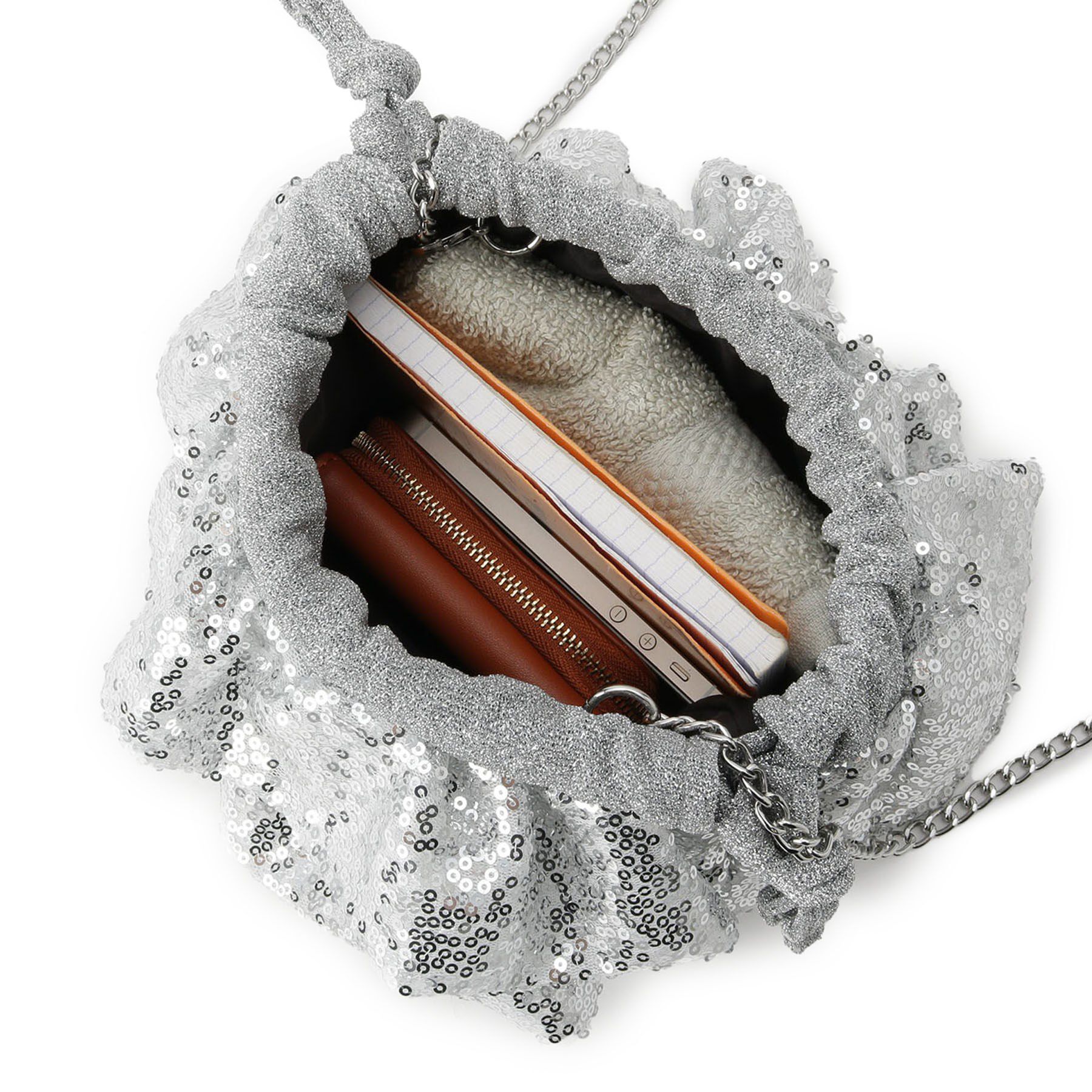 SHOO･LA･RUE「スパンコールフリル巾着ショルダーバッグ」|ショルダー・メッセンジャー|