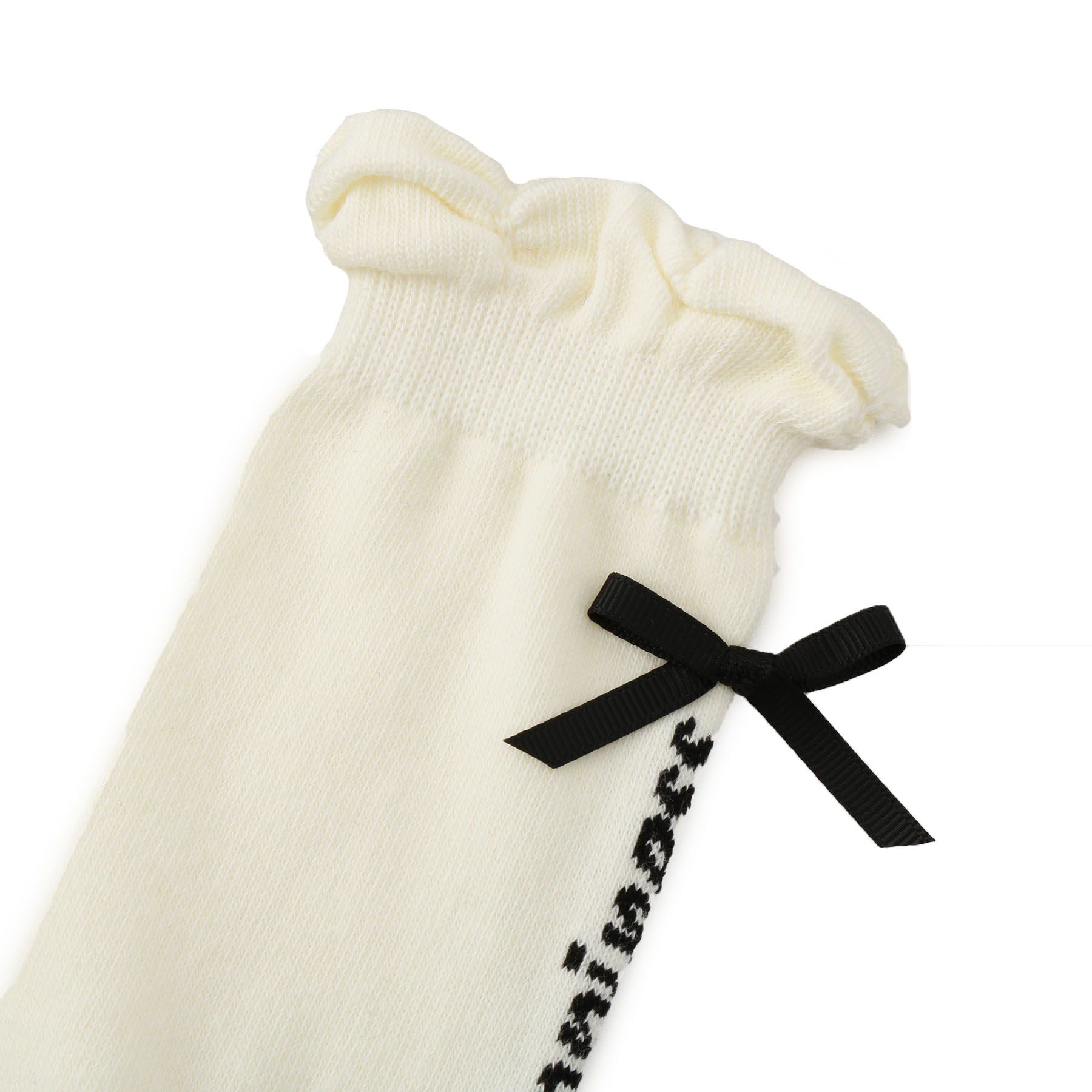 SHOO･LA･RUE「バックリボンロゴハイソックス」|ソックス|