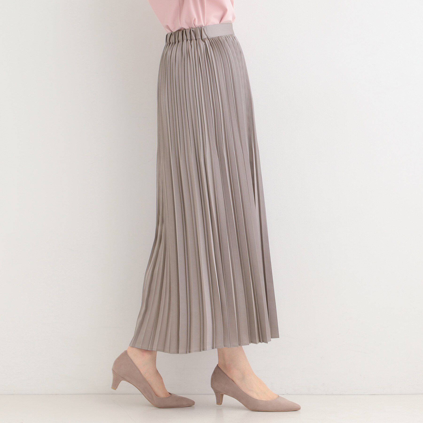 SHOO･LA･RUE「【着丈選べる】微ラメプリーツスカート」|スカート|