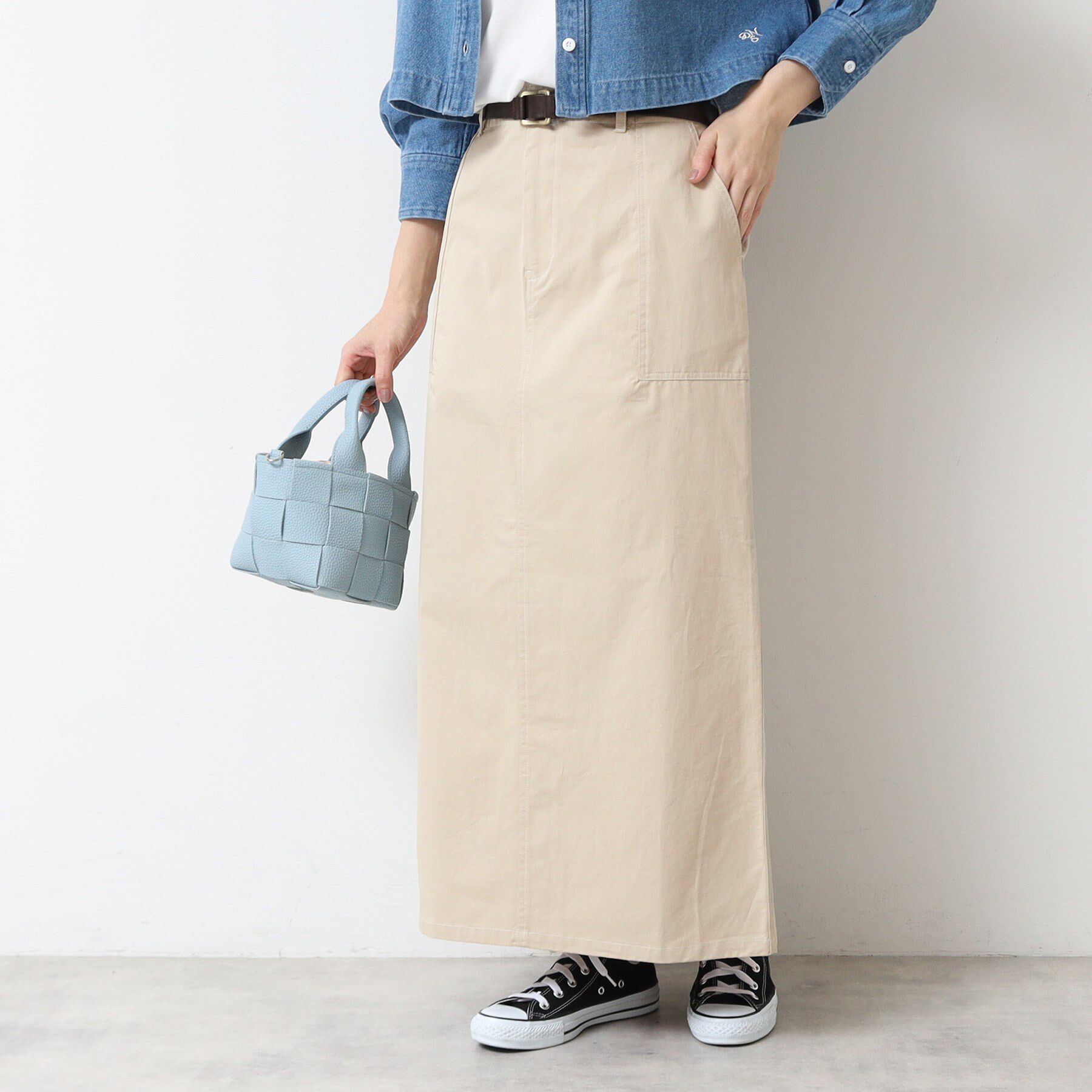 Dessin「【洗える・後ろゴム】コットンスカート」|スカート|