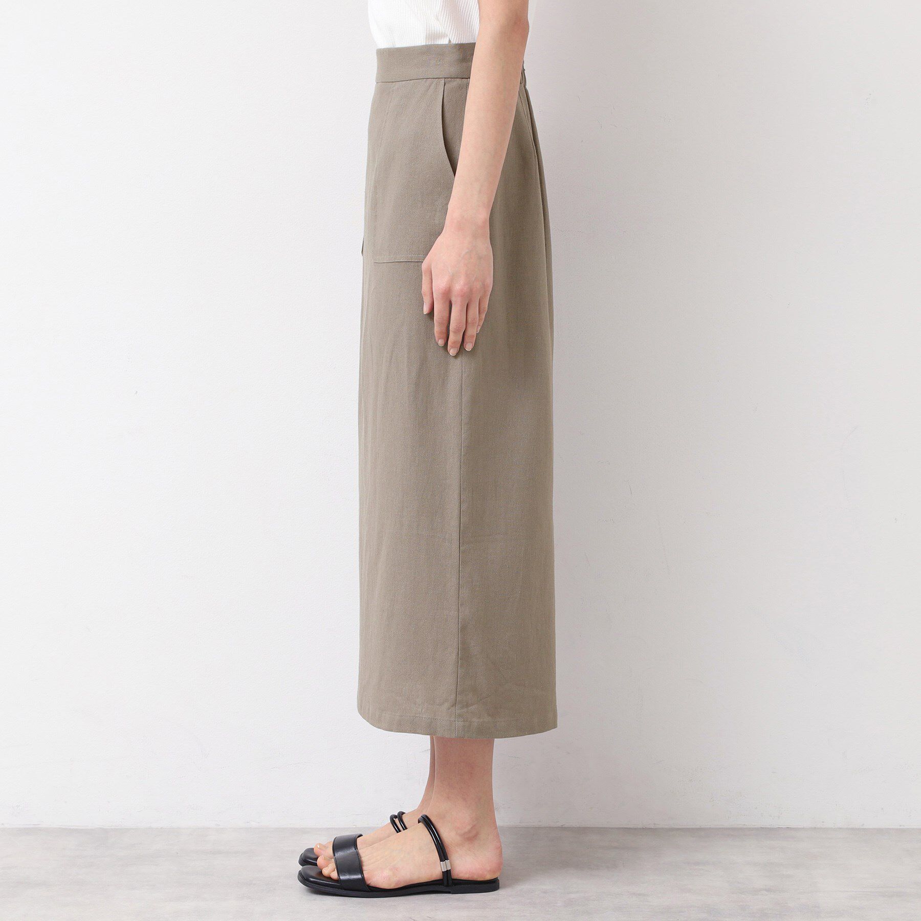 Dessin「【セットアップ可能・洗える】パッチポケット付ストレートスカート」|スカート|