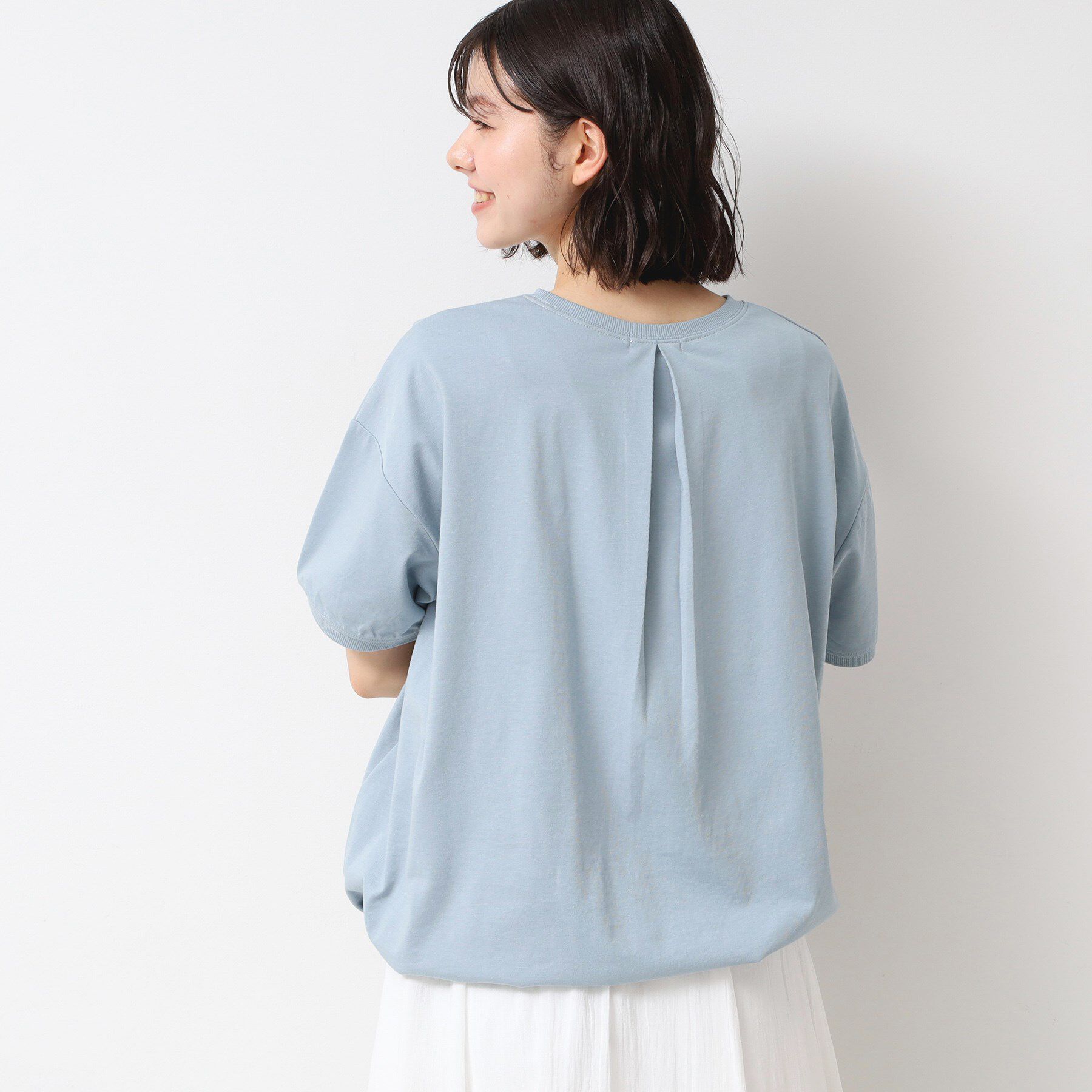 Dessin「【二の腕カバー/接触冷感/UV】ドローコードカットソー（XS～L）」|Tシャツ・カットソー|ブルー(091)