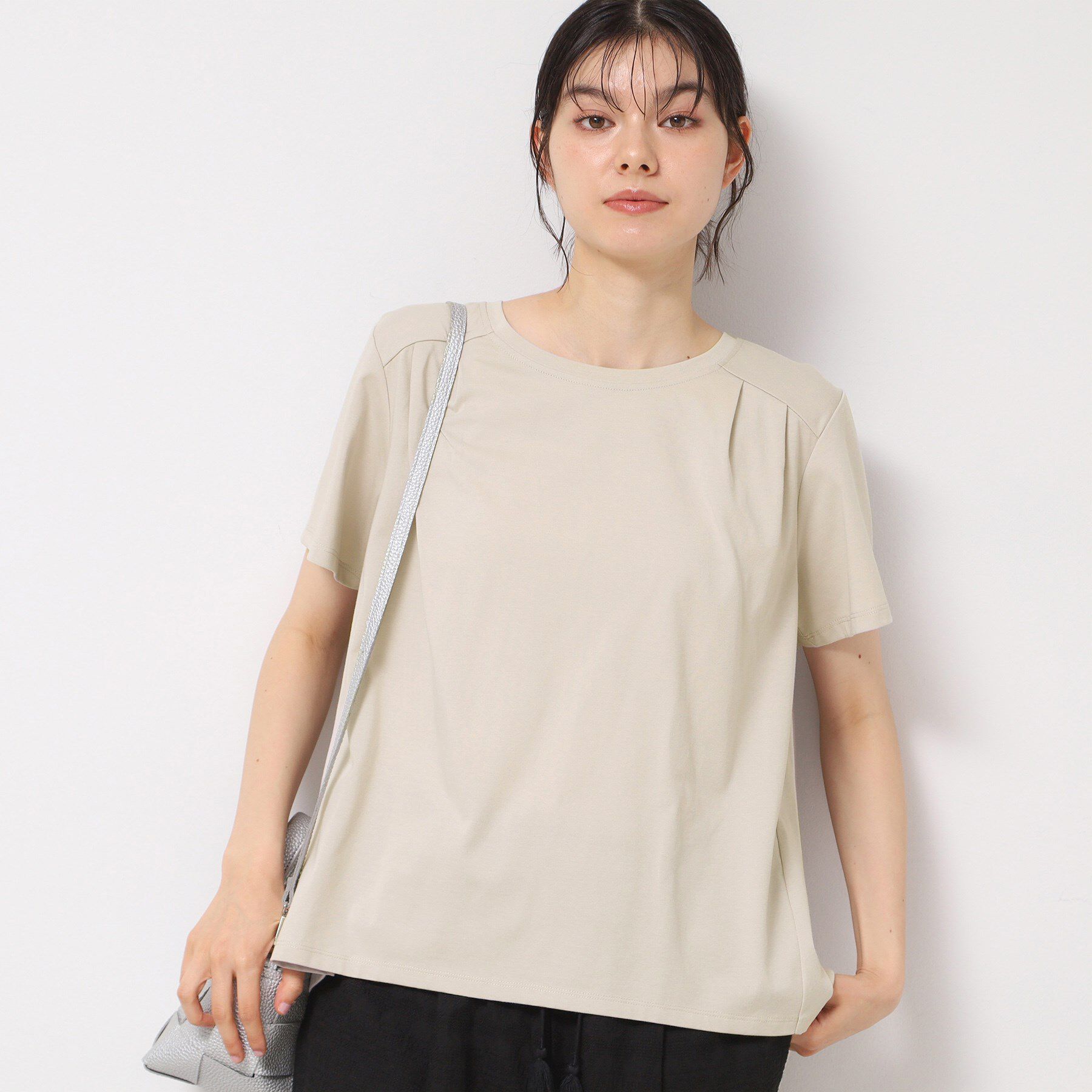 Dessin「【洗える】バックプリーツデザインカットソー」|Tシャツ・カットソー|