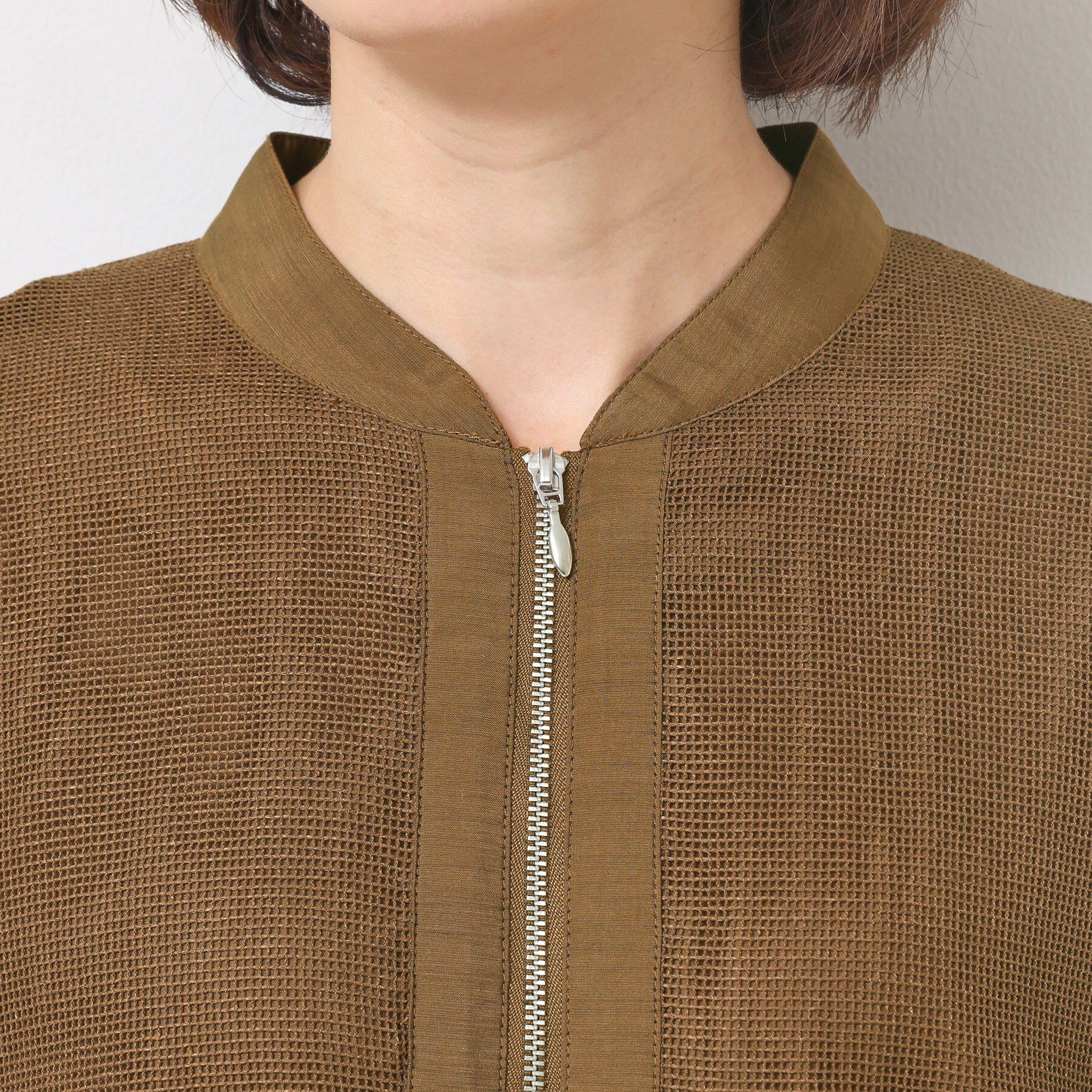 Dessin「【洗える】メッシュシアージャケット」|ブルゾン・スタジャン|