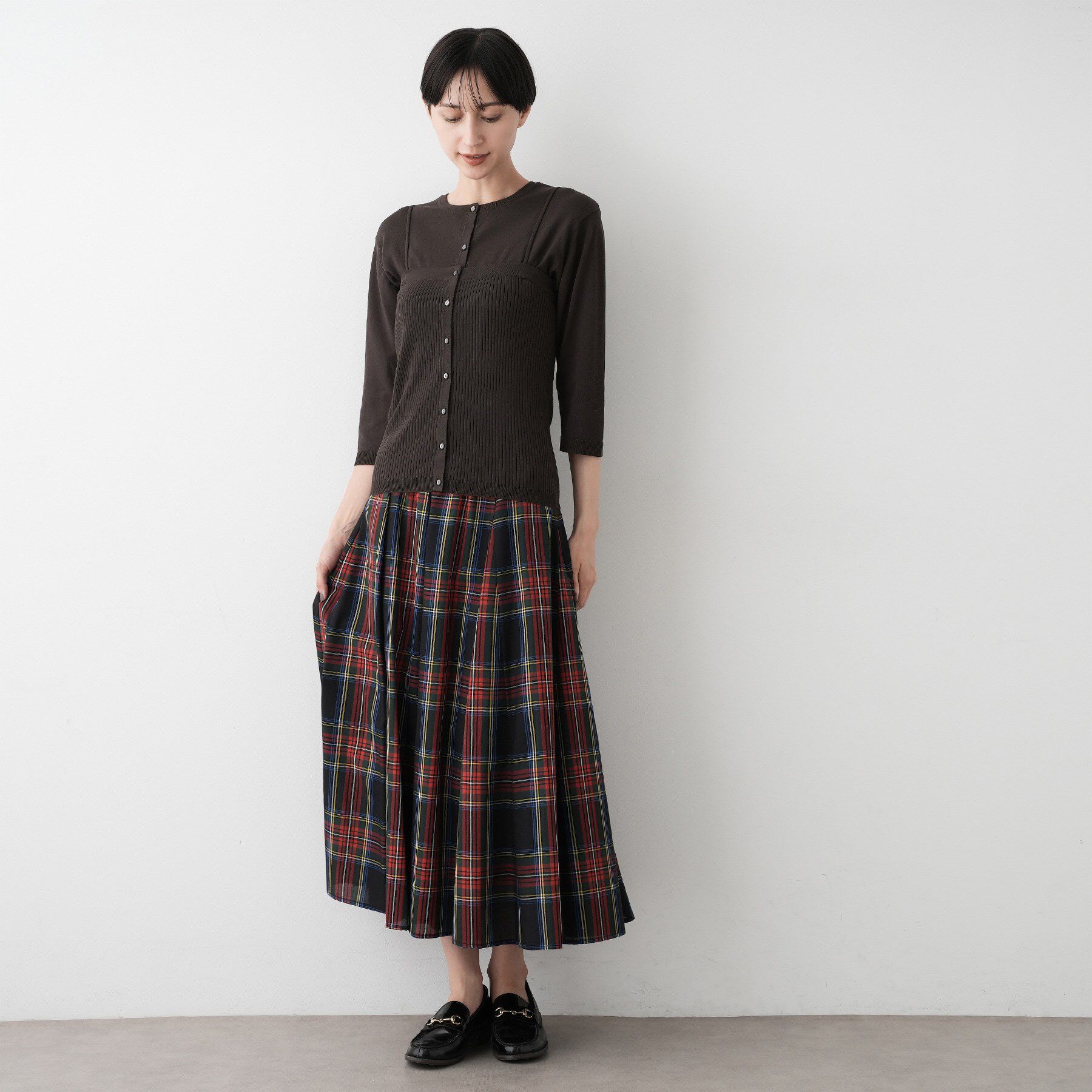 Dessin「【2点セット・洗える】2WAYカーディガン＆キャミソールアンサンブル」|その他|