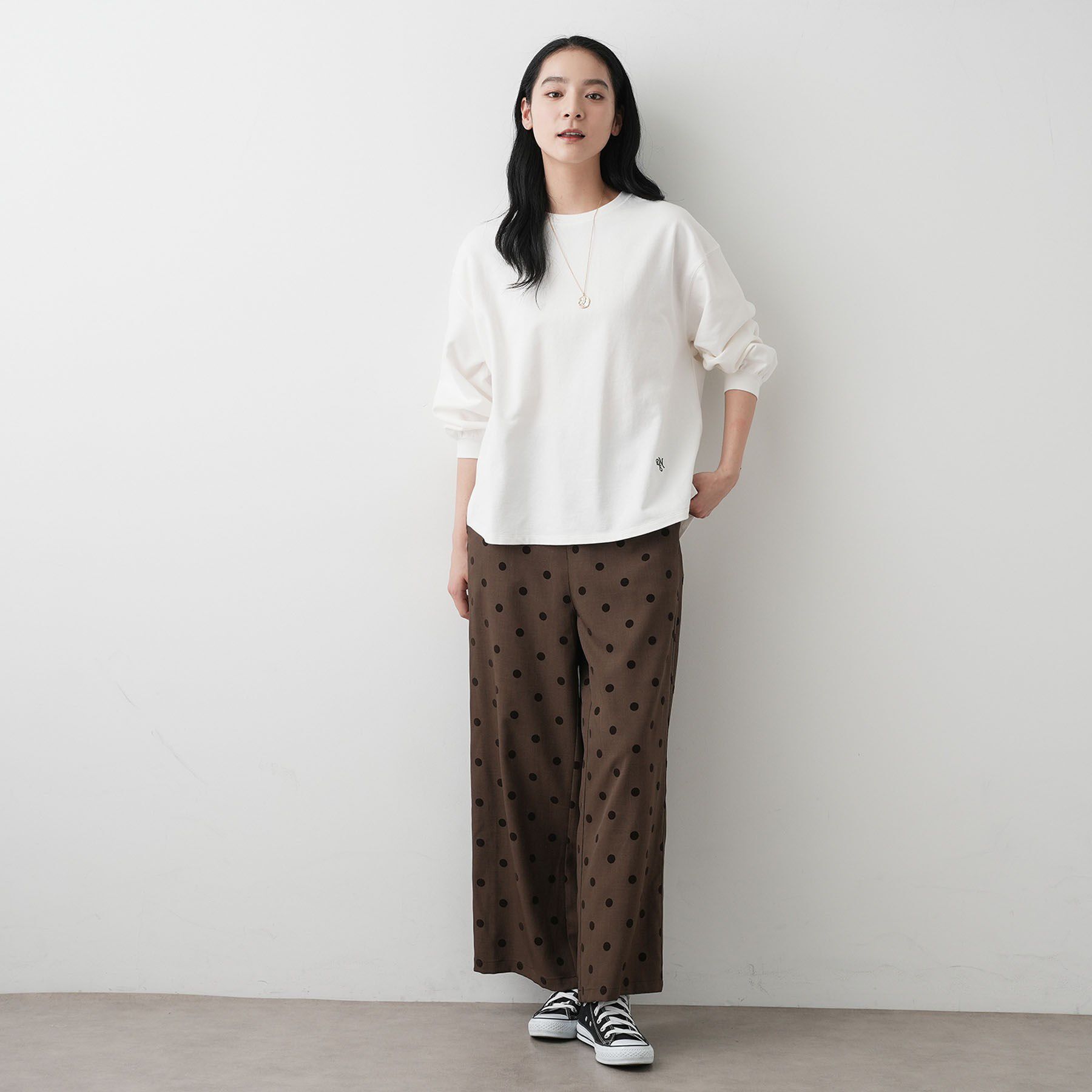 Dessin「【360度可愛い・洗える】バックヘンリーカットソー」|Tシャツ・カットソー|