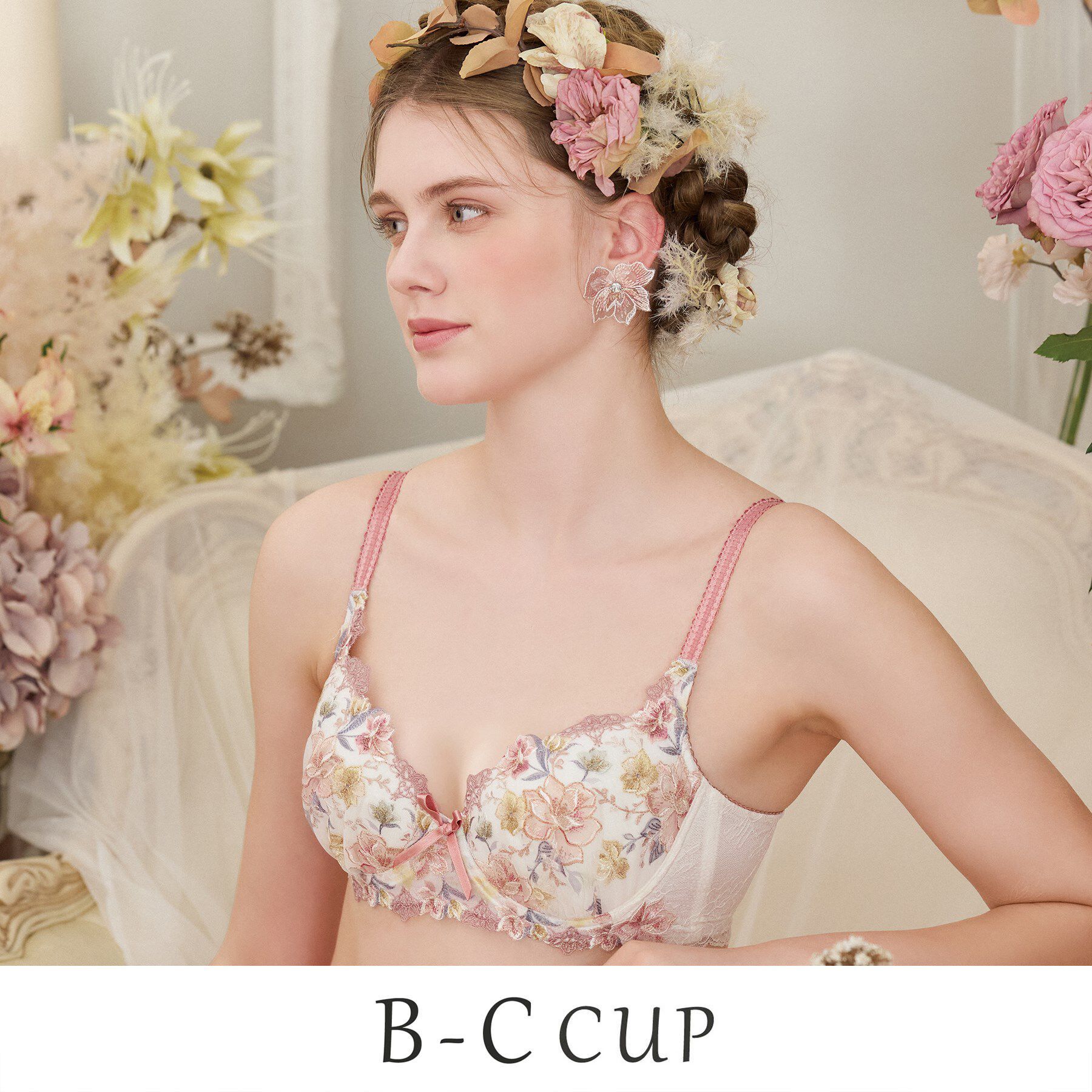 Risa Magli「ジェシー ブラジャー （B-C） ＜D Make Type＞」|インナー|ピンク(071)