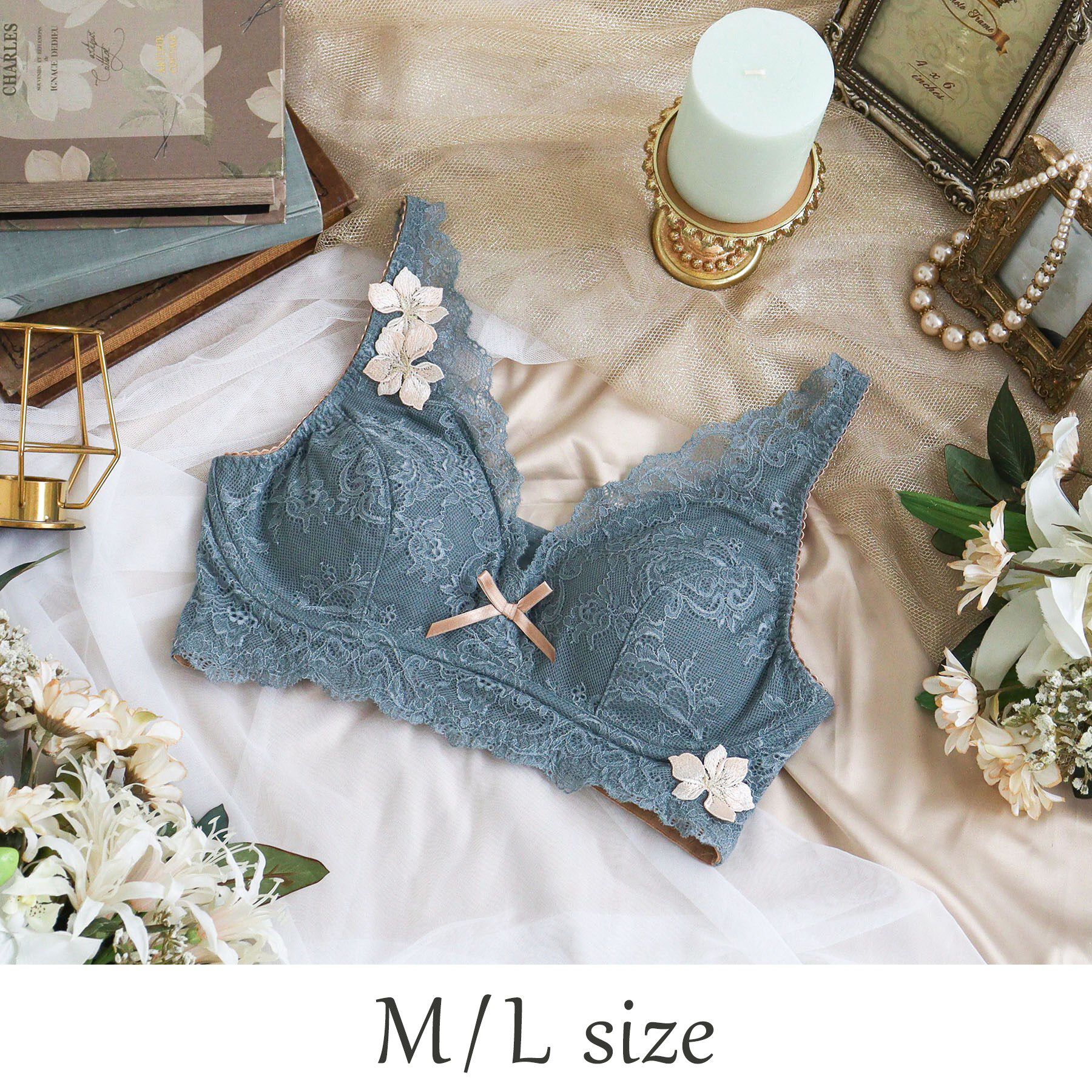 Risa Magli「ヴァネッサ おやすみブラ (M-L)」|インナー|グリーン(022)