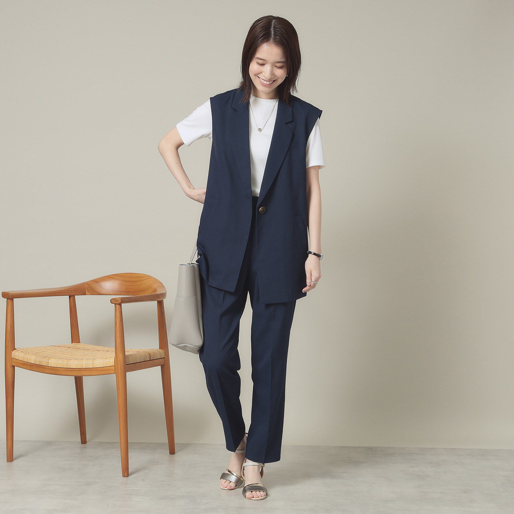 ITS&rsquo;DEMO「【手洗い可】麻調メッシュパンツ」|その他|