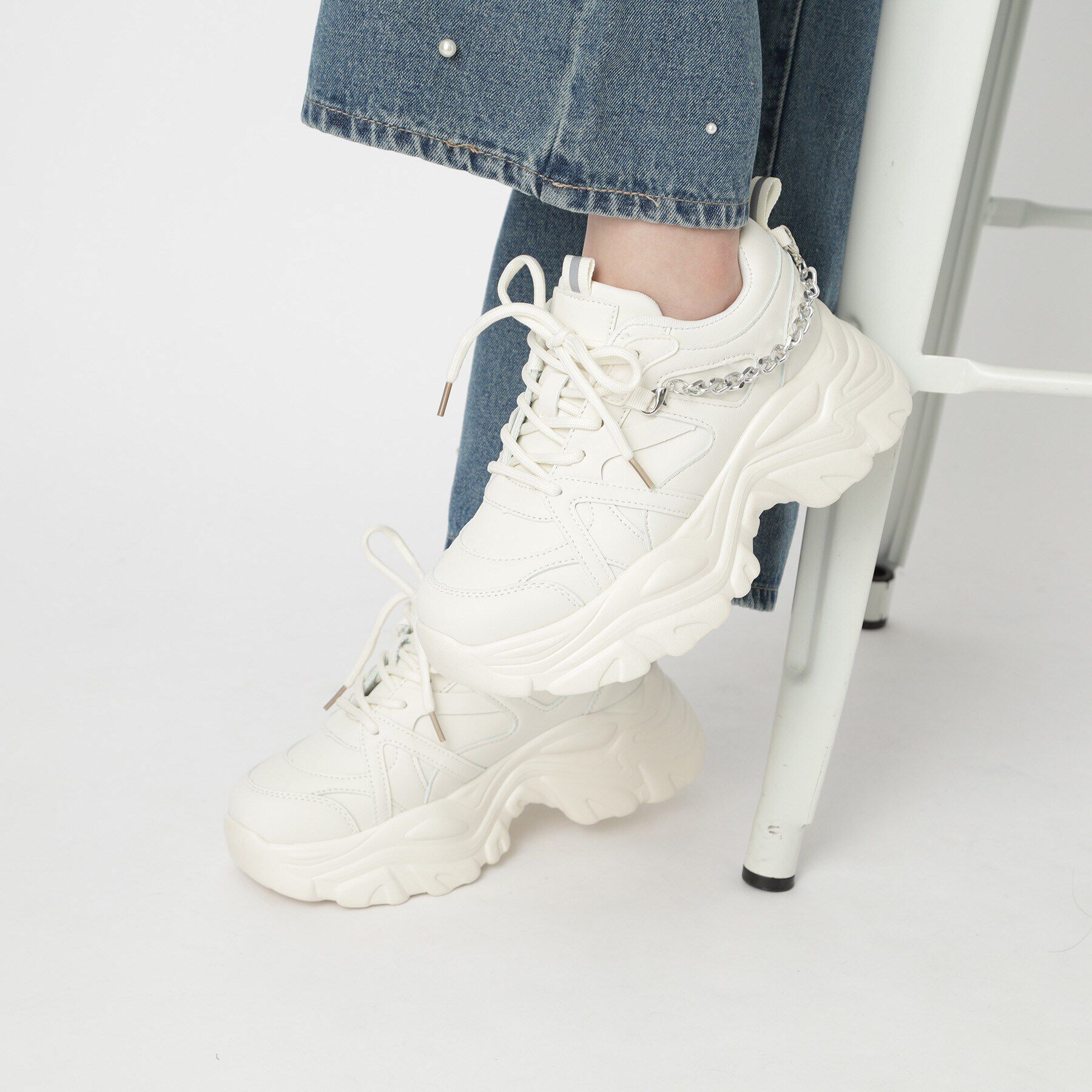 csT&P「【2WAYチェーン付き】軽量ボリュームソール厚底スニーカー」|スニーカー|