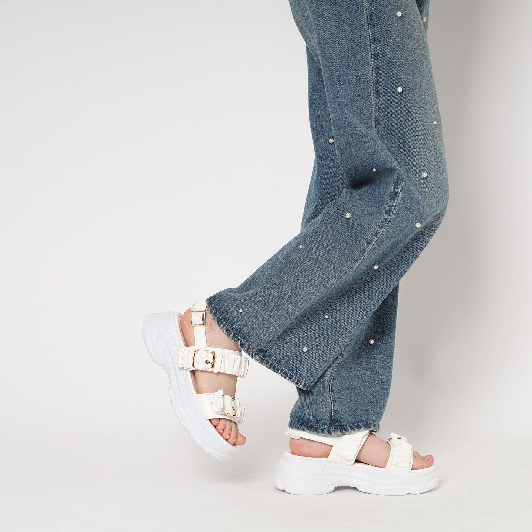 csT&P「厚底クシュクシュベルトスポサン」|サンダル|