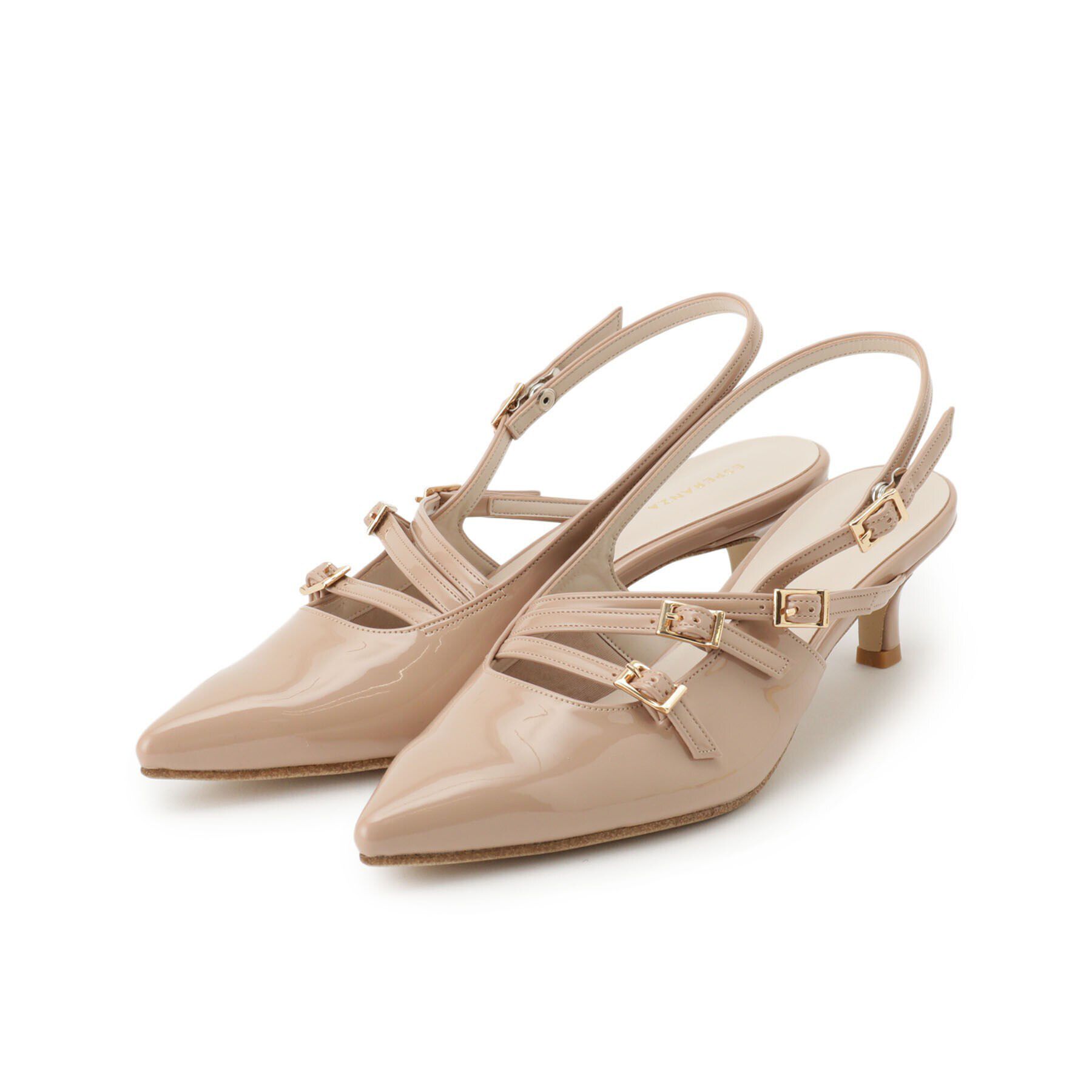 ESPERANZA「バックストラップミドルヒールパンプス」|パンプス|ﾋﾟﾝｸﾌﾞﾗｳﾝ(245)