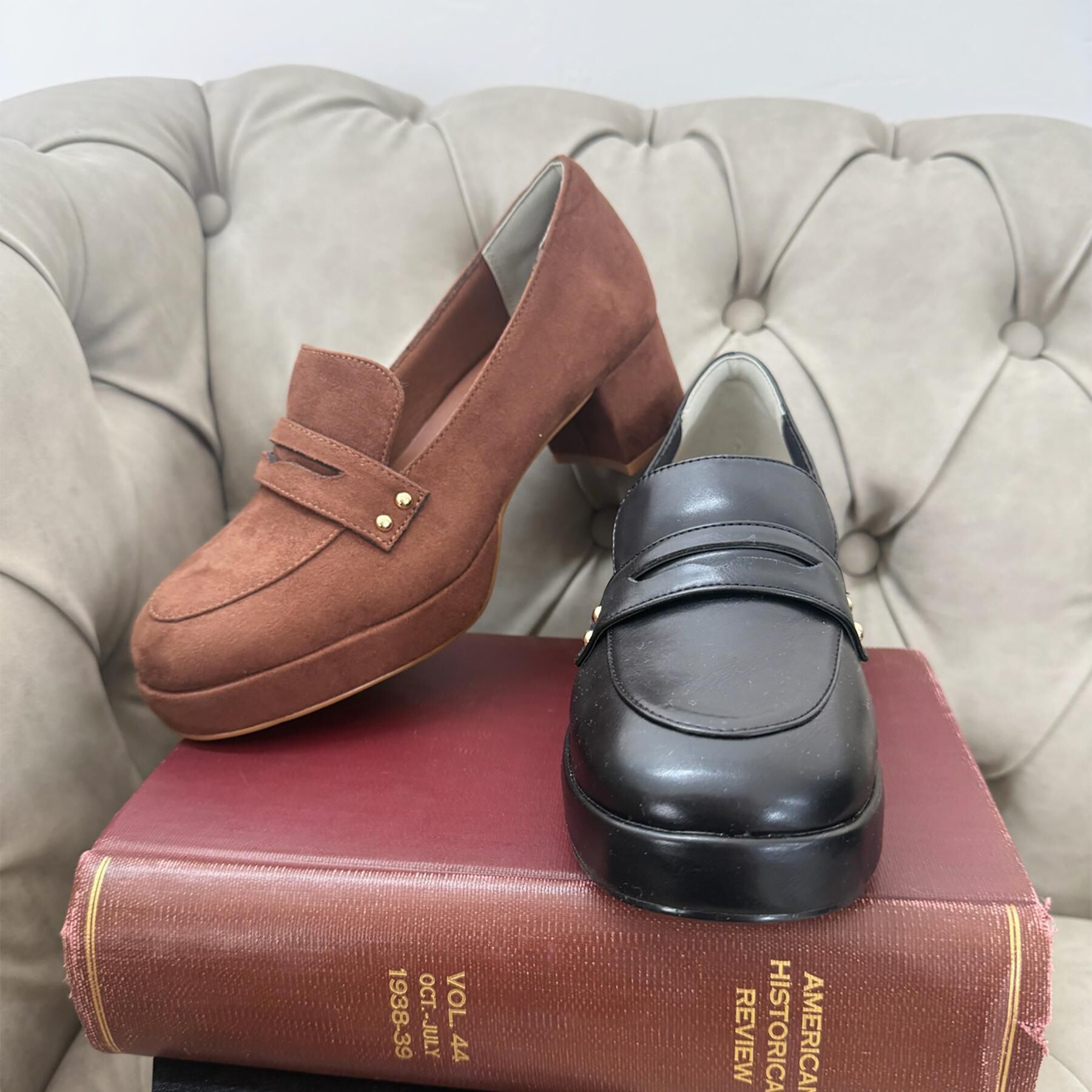 ESPERANZA「ヒールアップローファー」|パンプス|