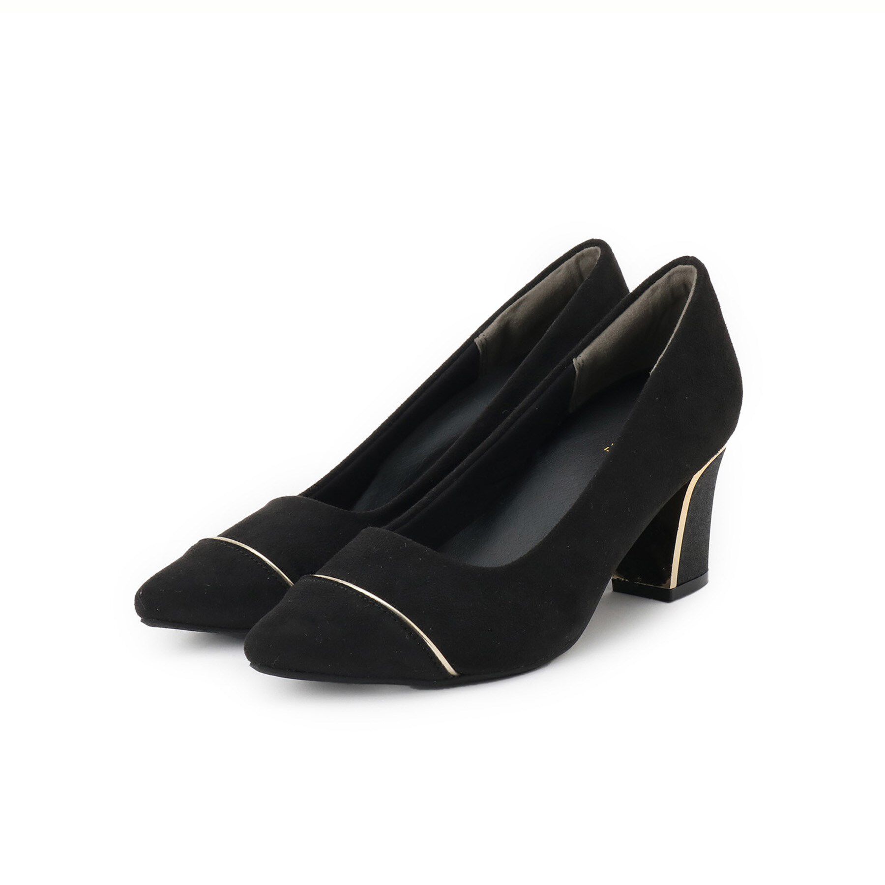 ESPERANZA「【EC先行販売】ラメヒールゴールドラインパンプス」|パンプス|