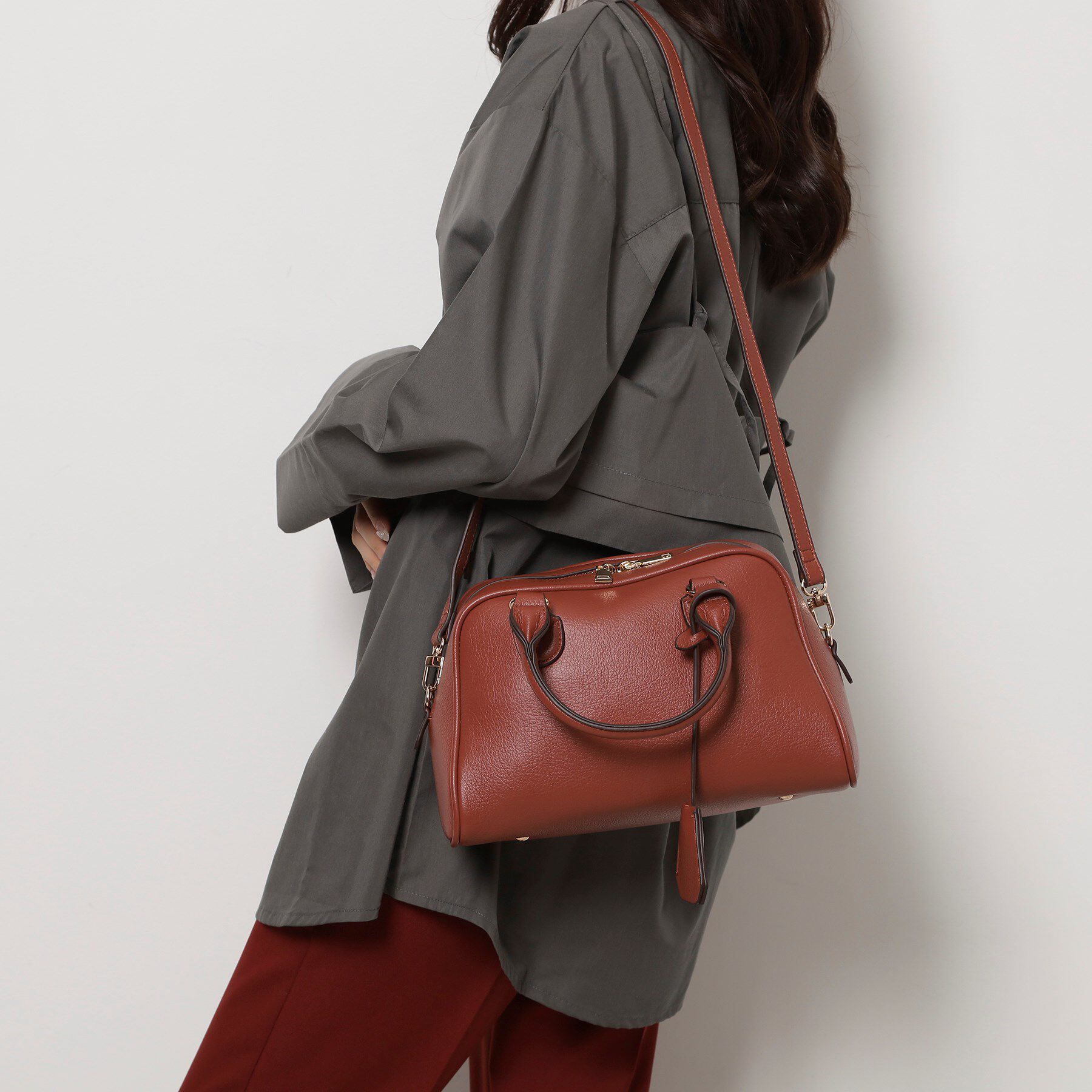 ESPERANZA「シボフェイクレザー2WAYボストンバッグ」|ボストンバッグ|