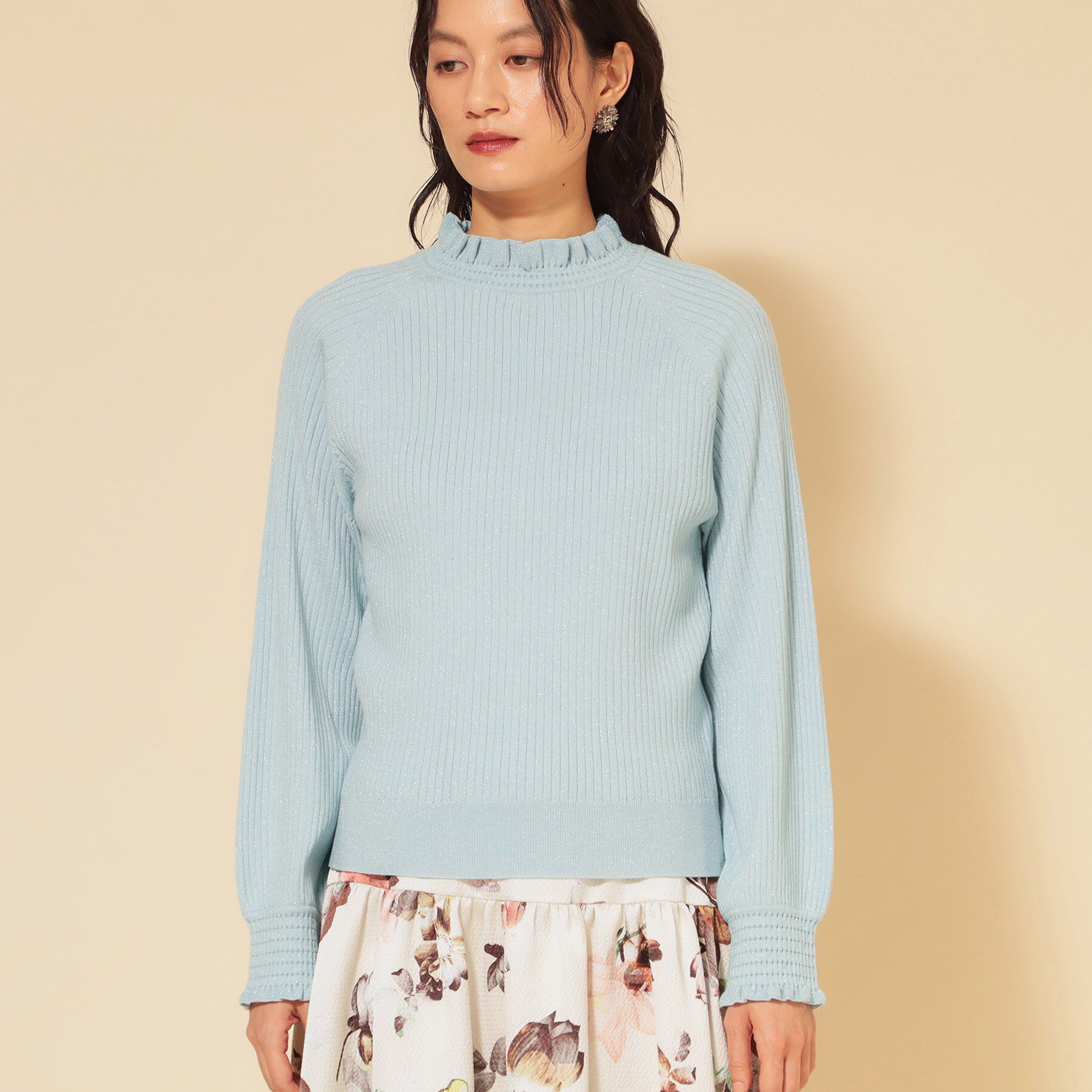 SunaUna「【COLLECTION LINE】フリルラメニット」|ニット・セーター|