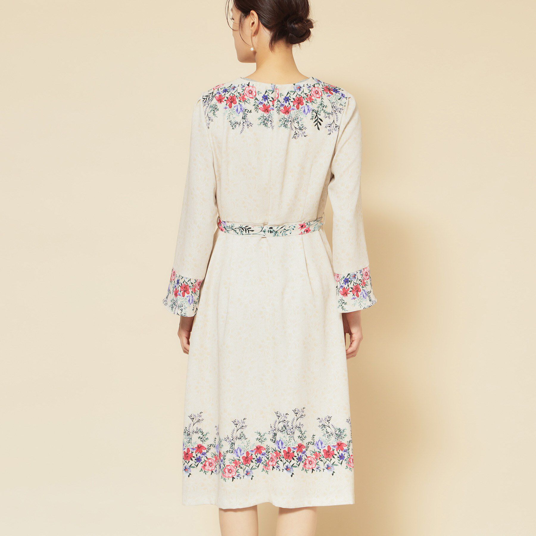 SunaUna「【co creation and yours／SS～L】レースプリント柄ワンピース」|ワンピース|