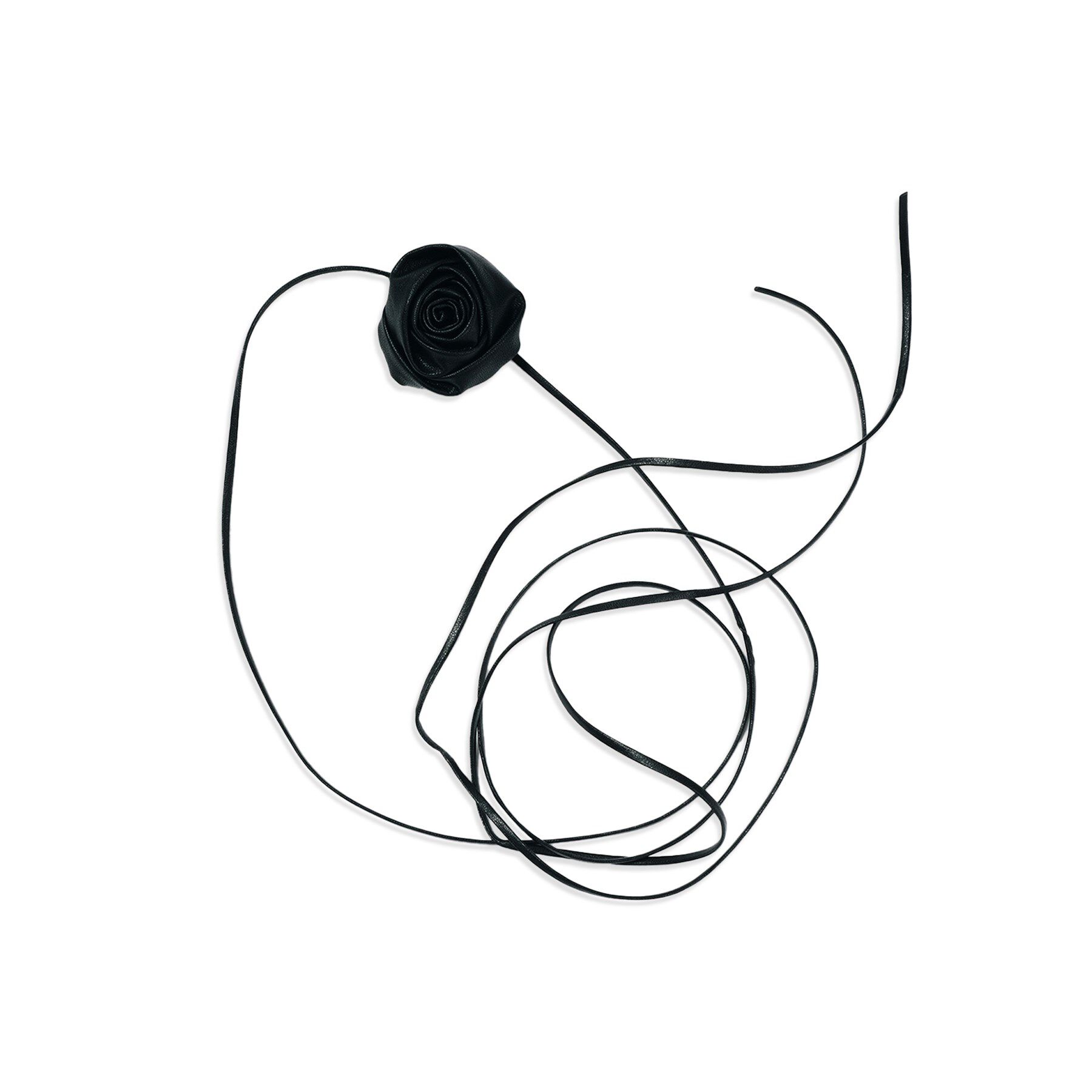 CODE A「heyep｜Faux Leather Rose Tie＆Choker」|ネックレス|